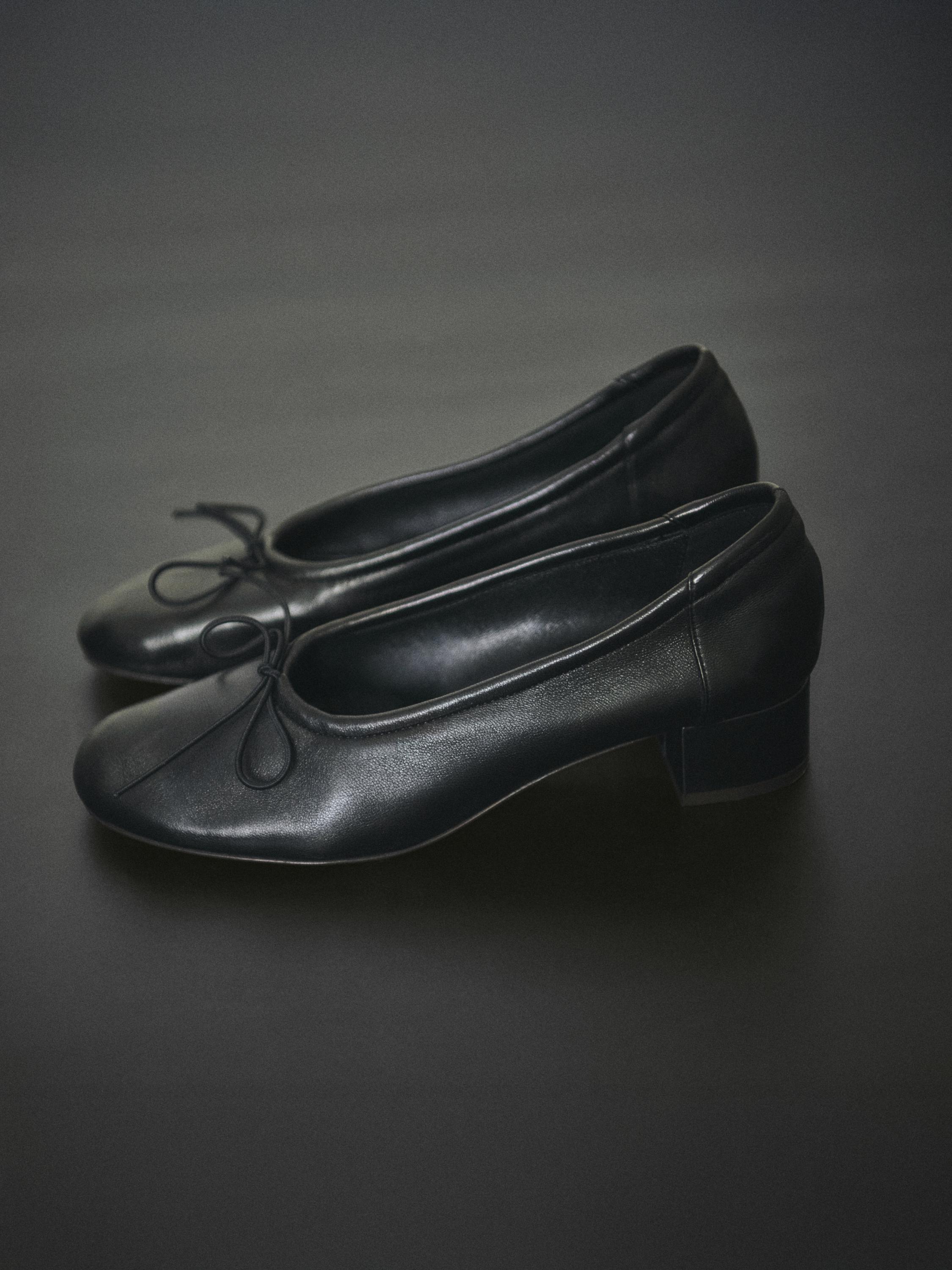 High-heel ballerinas — BLACK