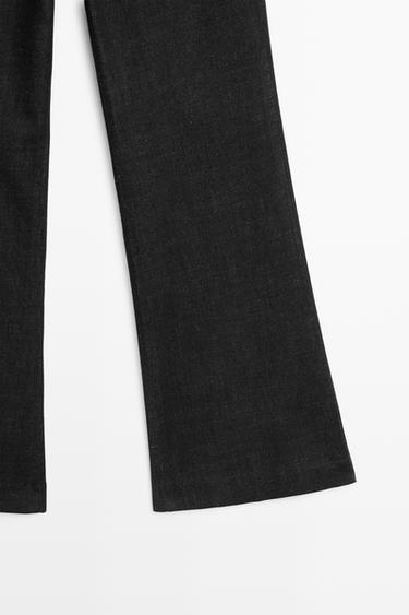 Mid-waist cropped flare fit jeans — BLACK 7