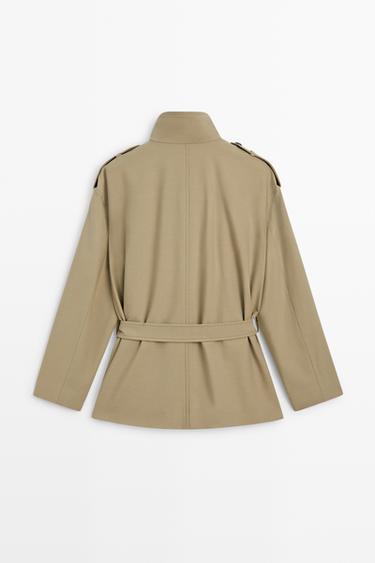 Mid-length belted trench coat — BEIGE 6