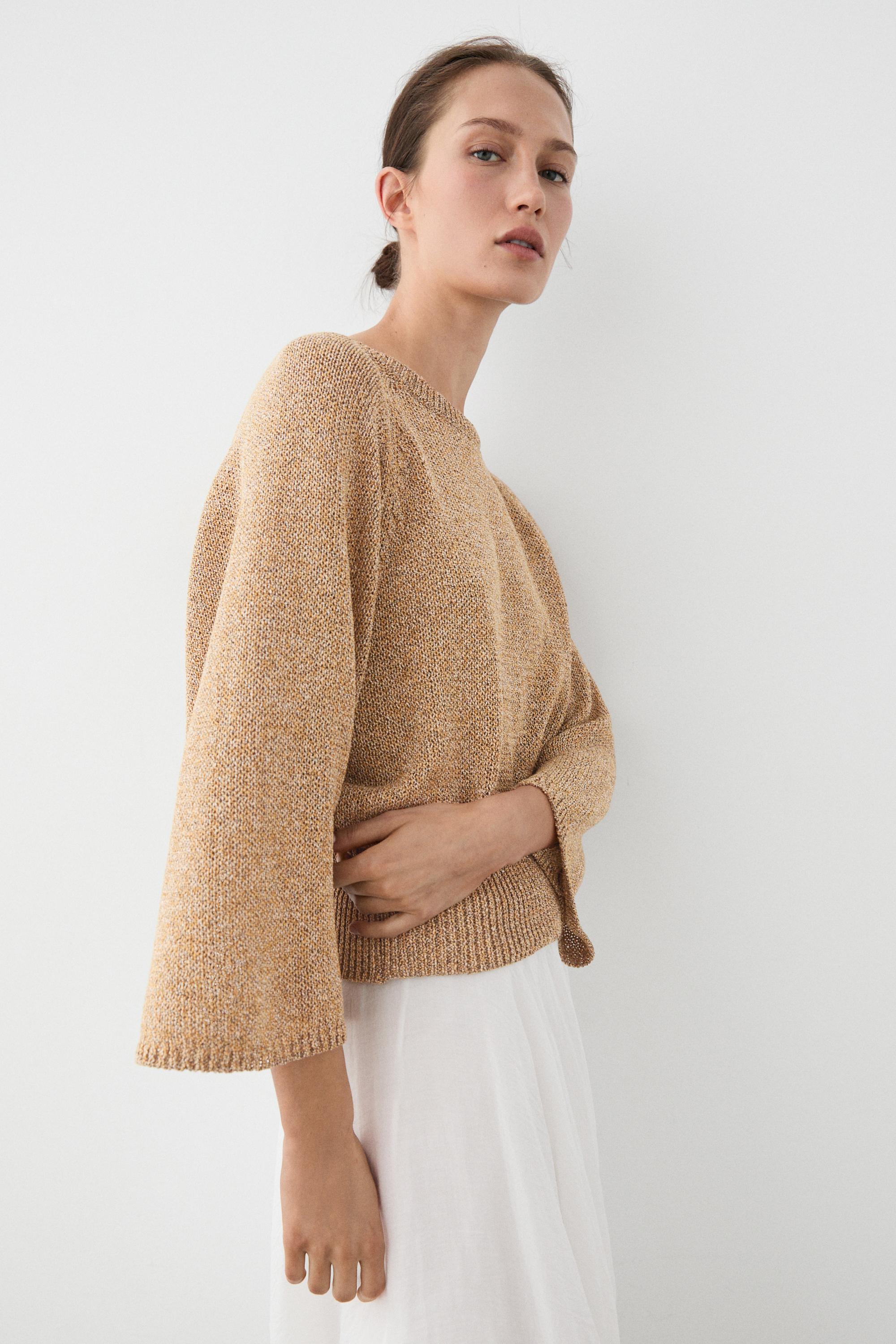 Strickpullover aus Baumwollmischgewebe
