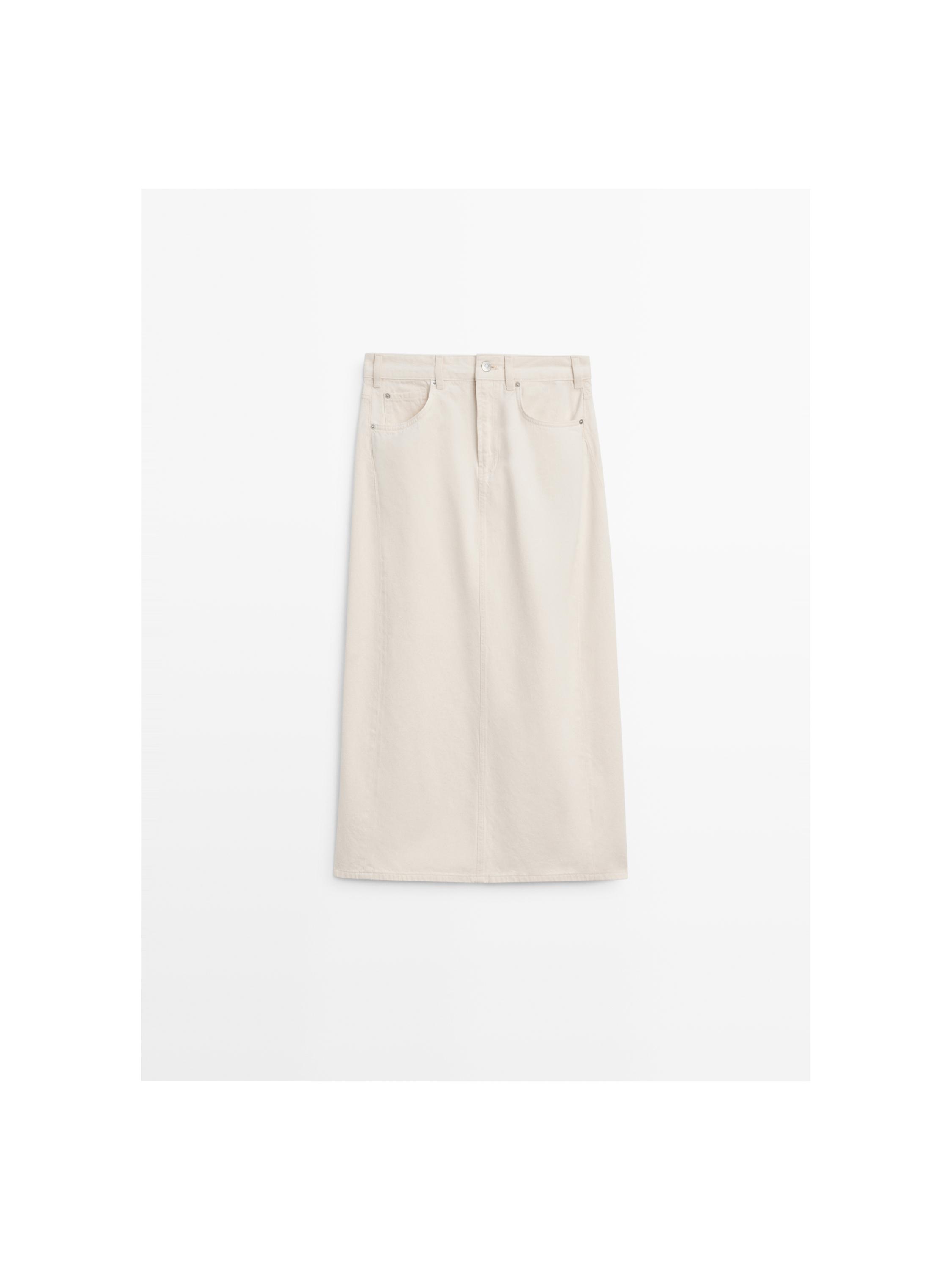 Barrel fit denim midi skirt — CREAM