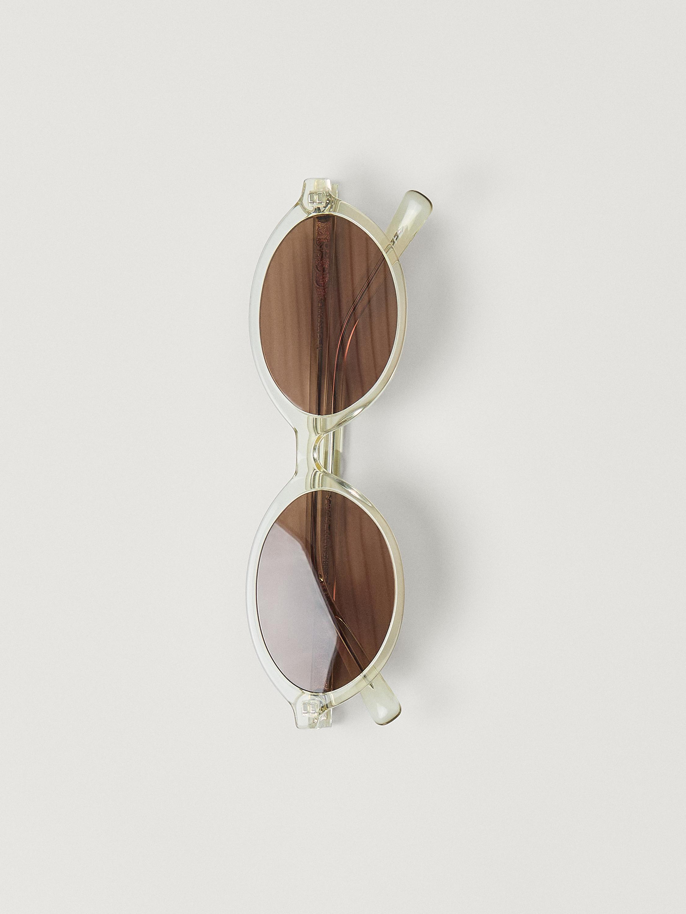 Translucent oval sunglasses