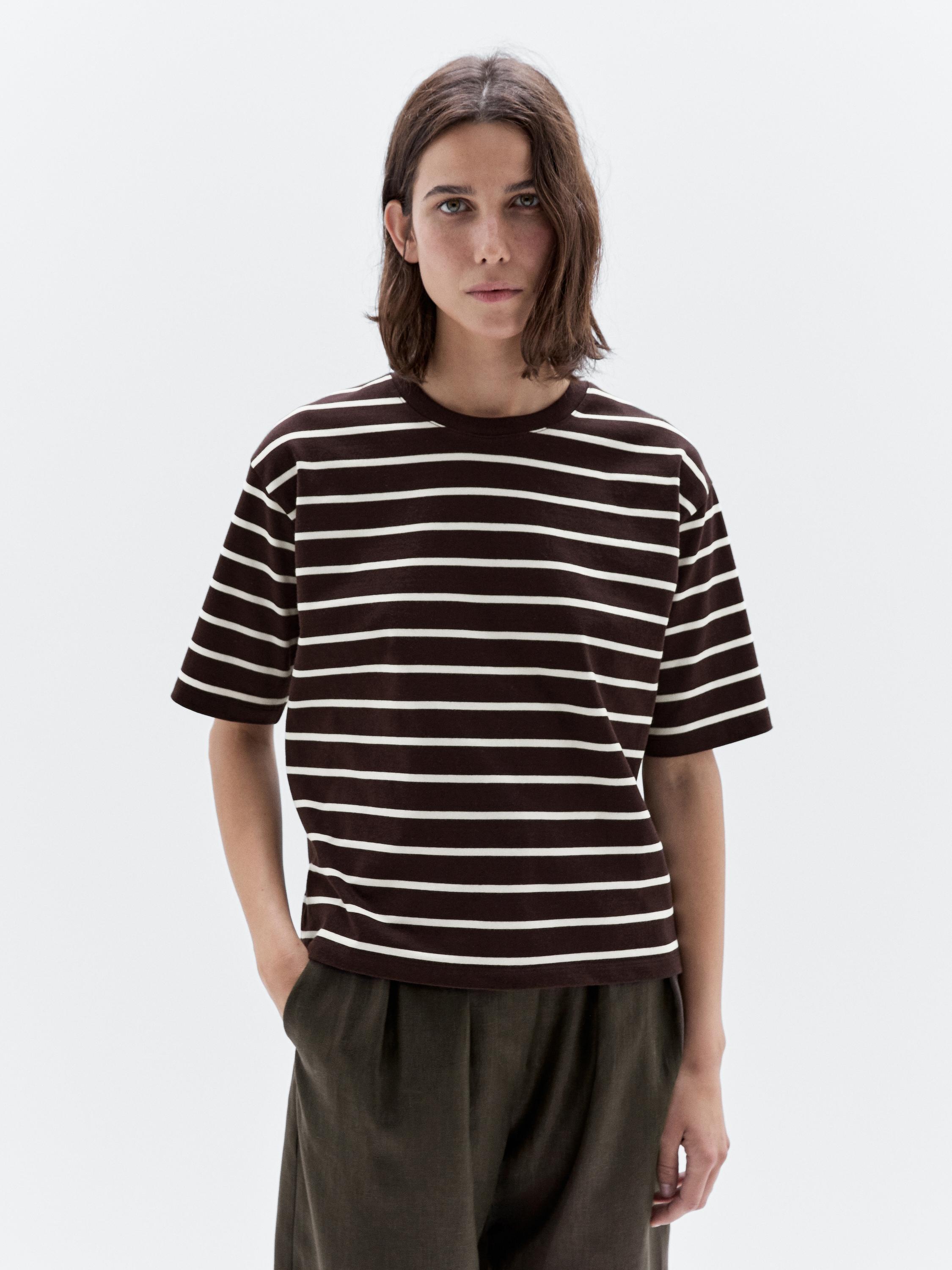 Striped 100% cotton T-shirt