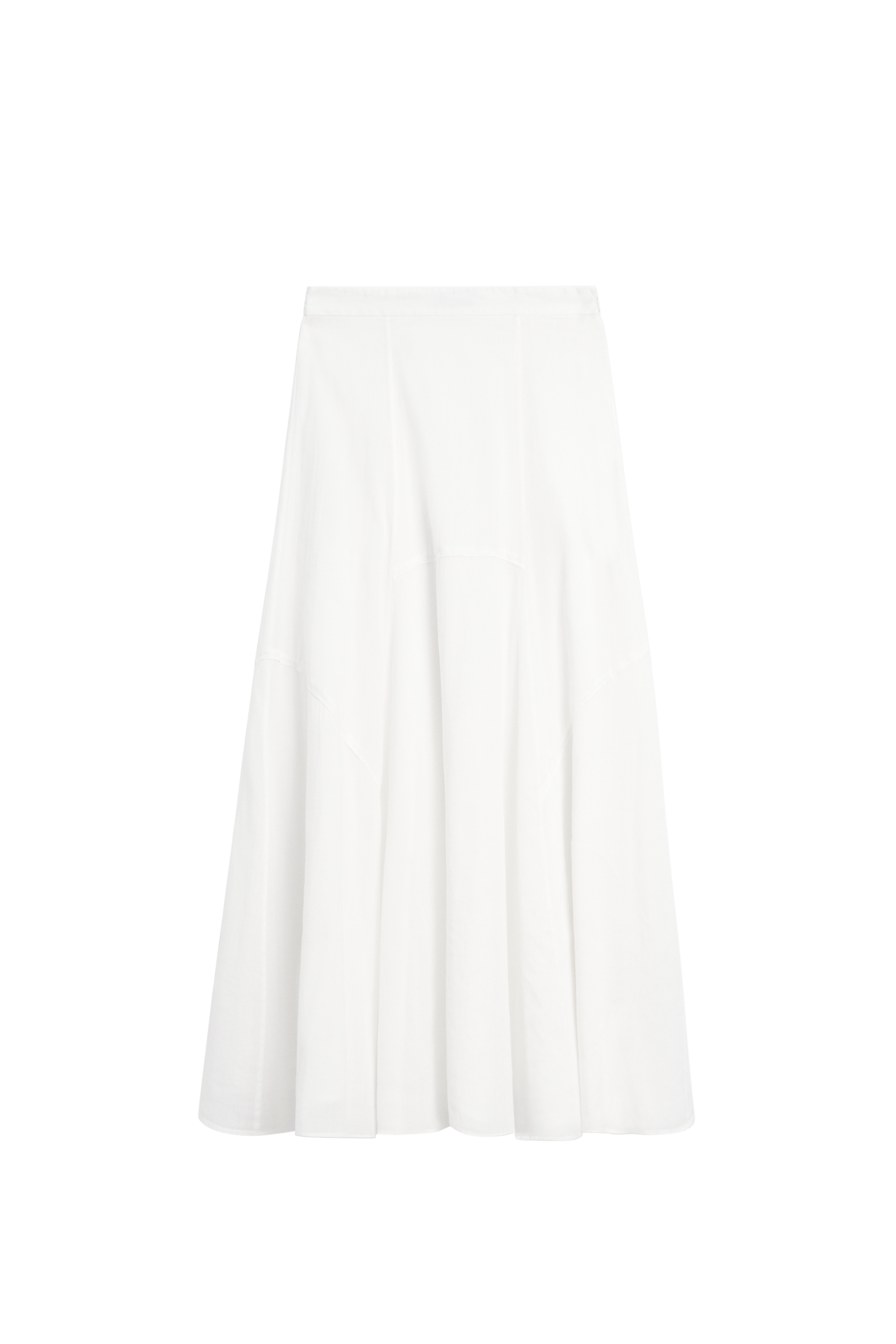 Massimo Dutti Panelli dökümlü midi etek görsel 5