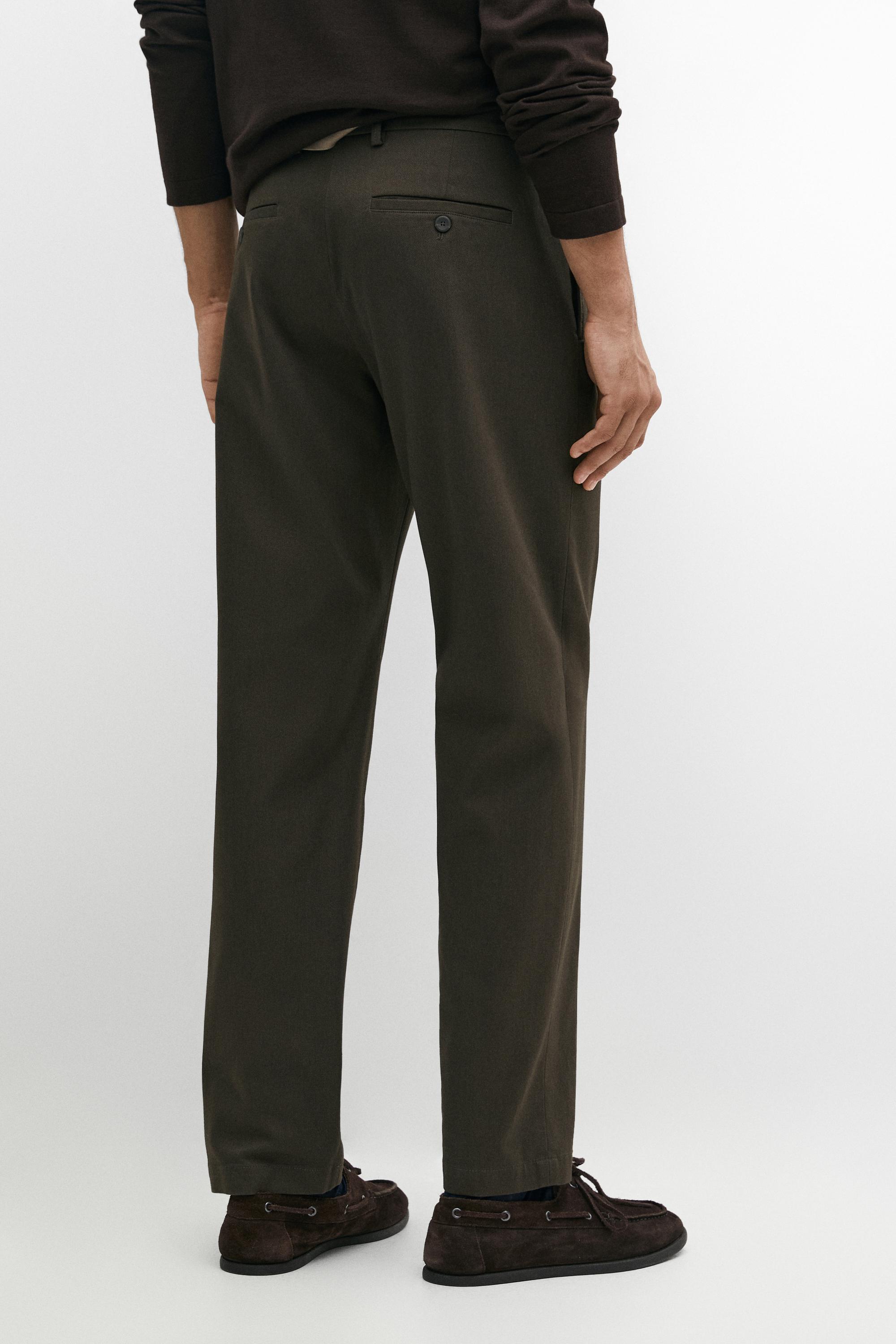 Slim fit pants — BROWN