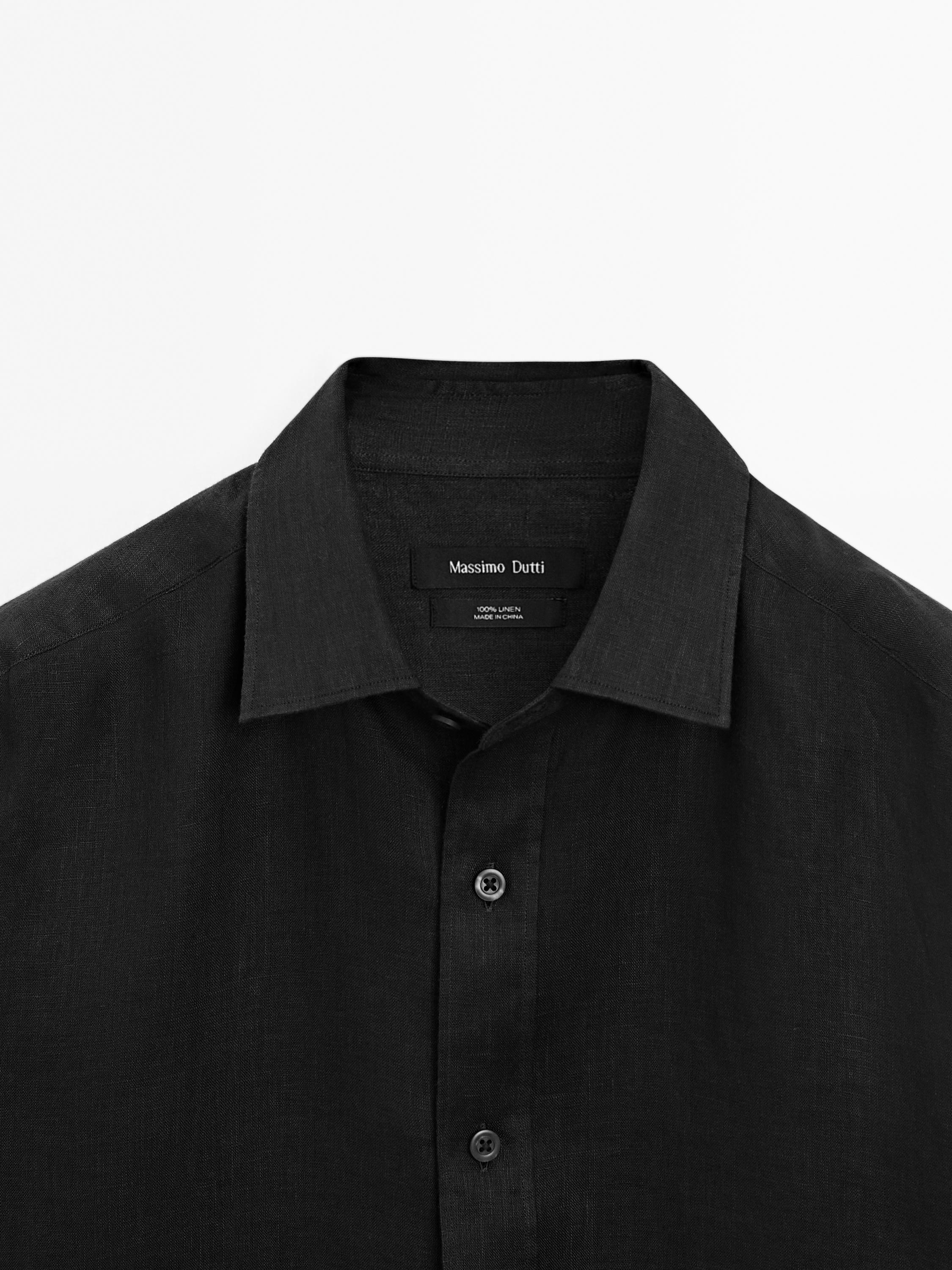 100% linen slim fit shirt