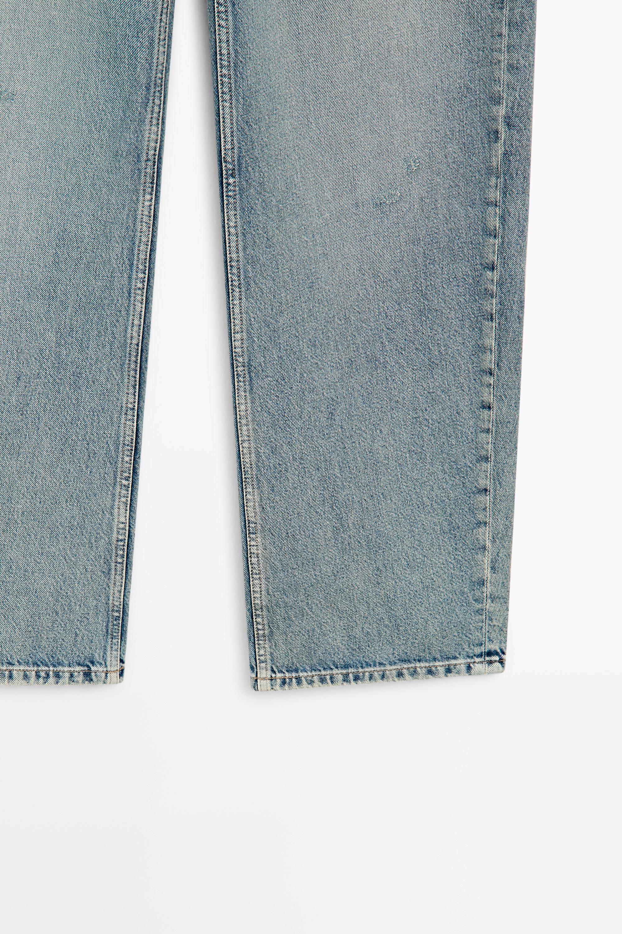 Mid-waist barrel fit jeans — Light Blue