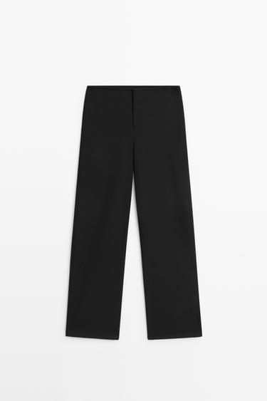 Technical straight-leg pants — BLACK 2