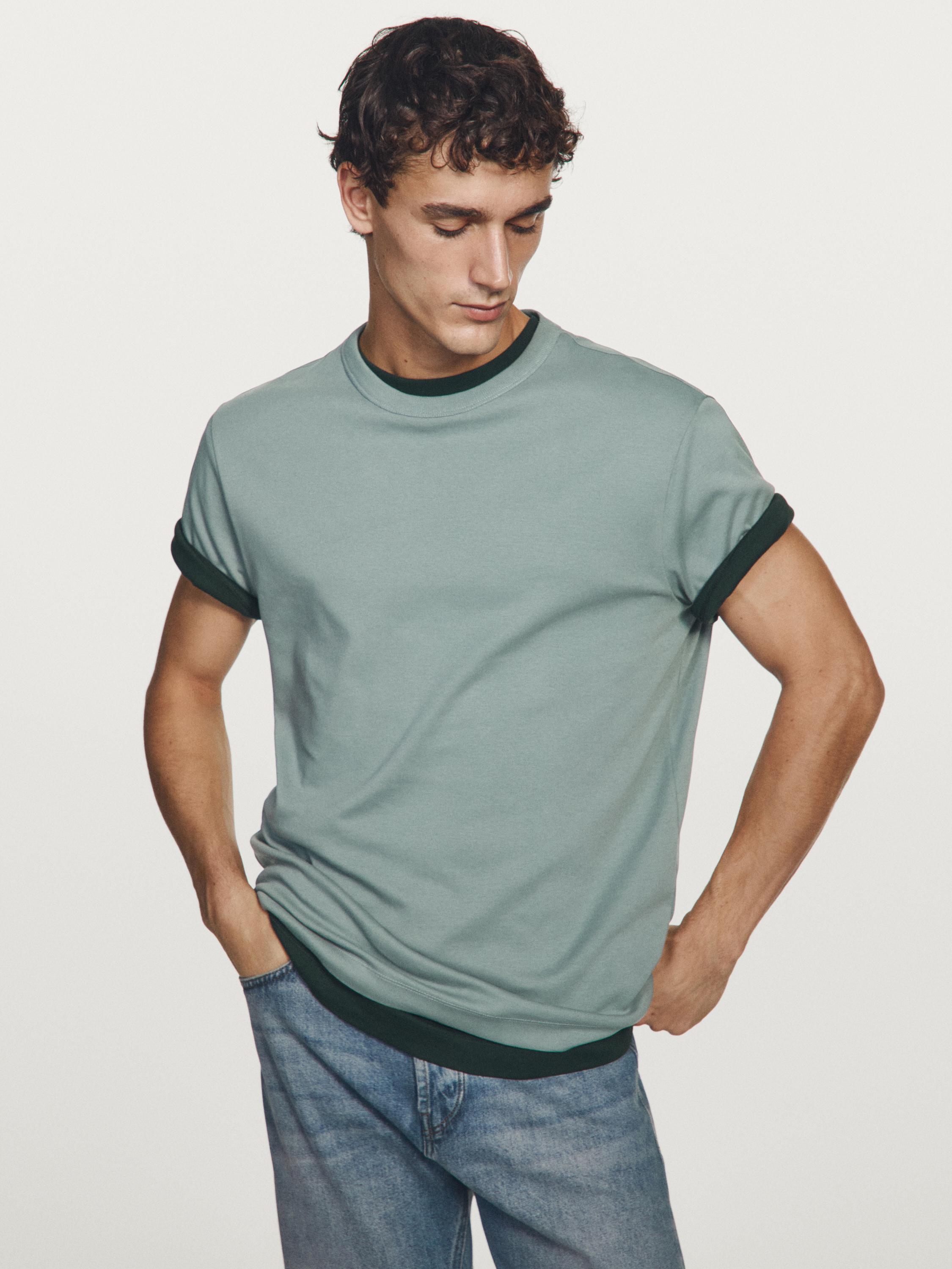 100% cotton short-sleeve T-shirt — BLUISH GREY