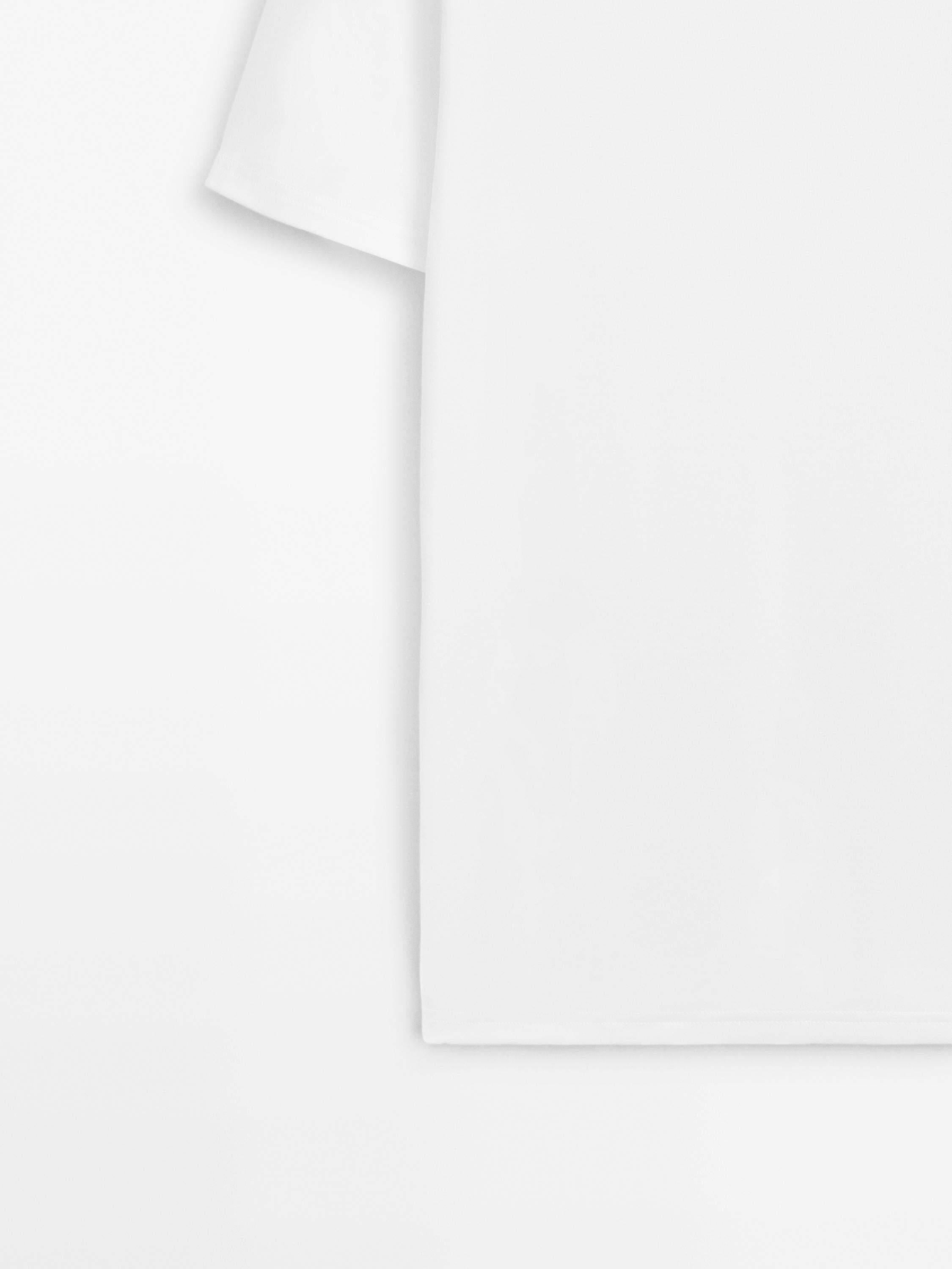 100% mercerised cotton T-shirt — WHITE