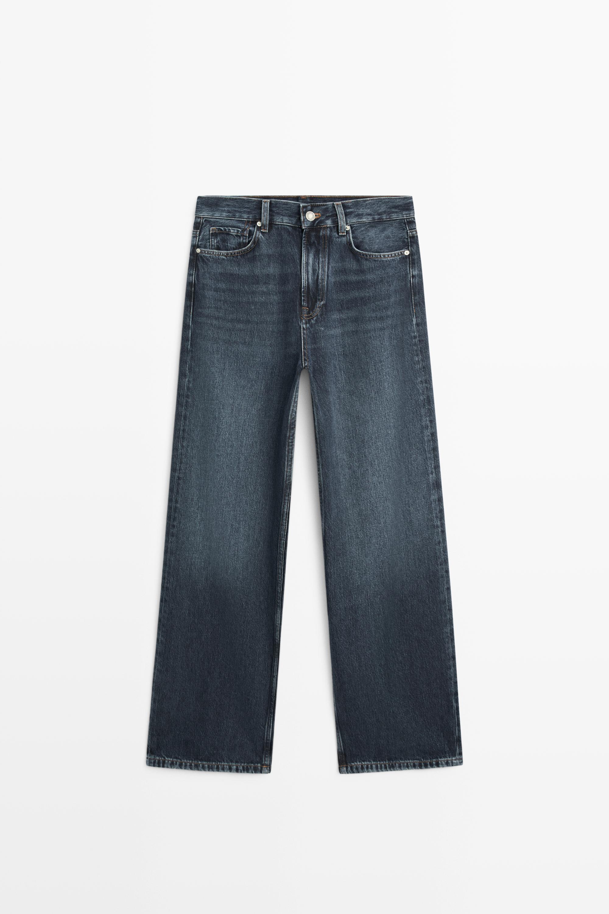 Wide-Leg-Jeans mit hohem Bund