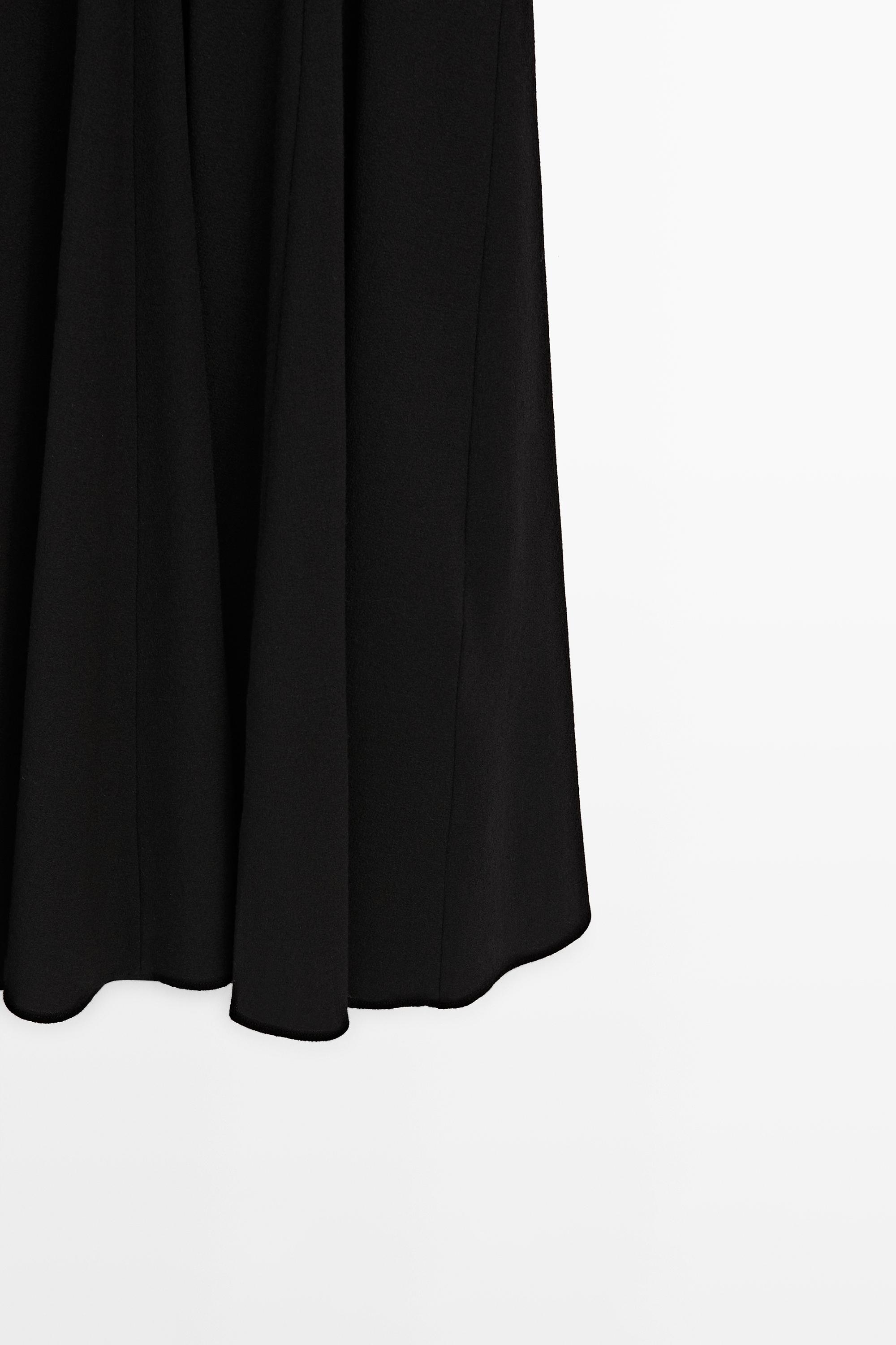 Halter neck midi dress with tie detail — BLACK