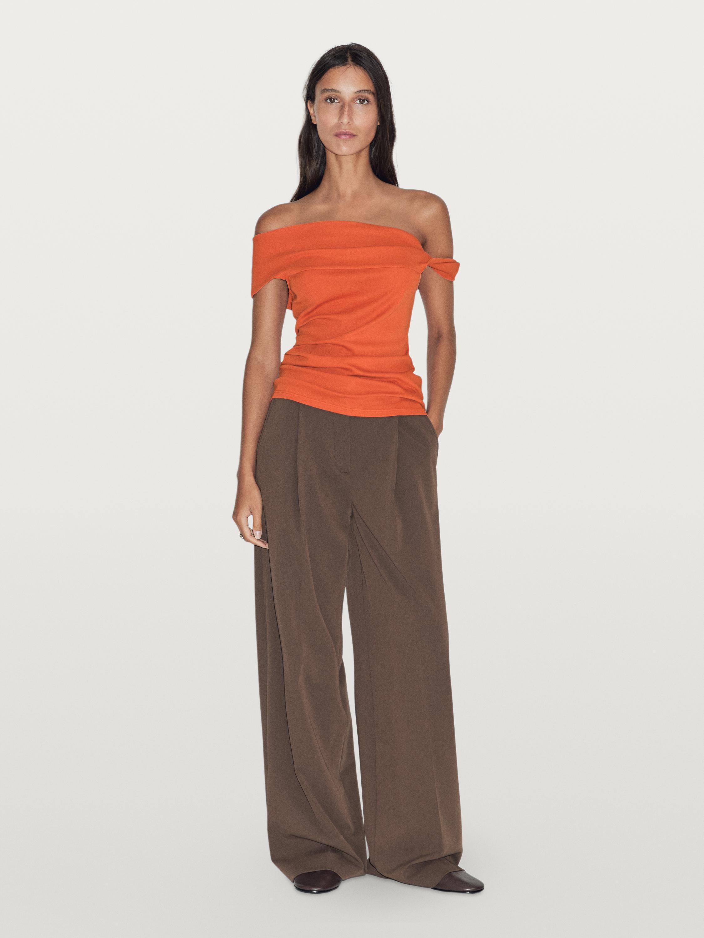 Top drapeado detalle nudo