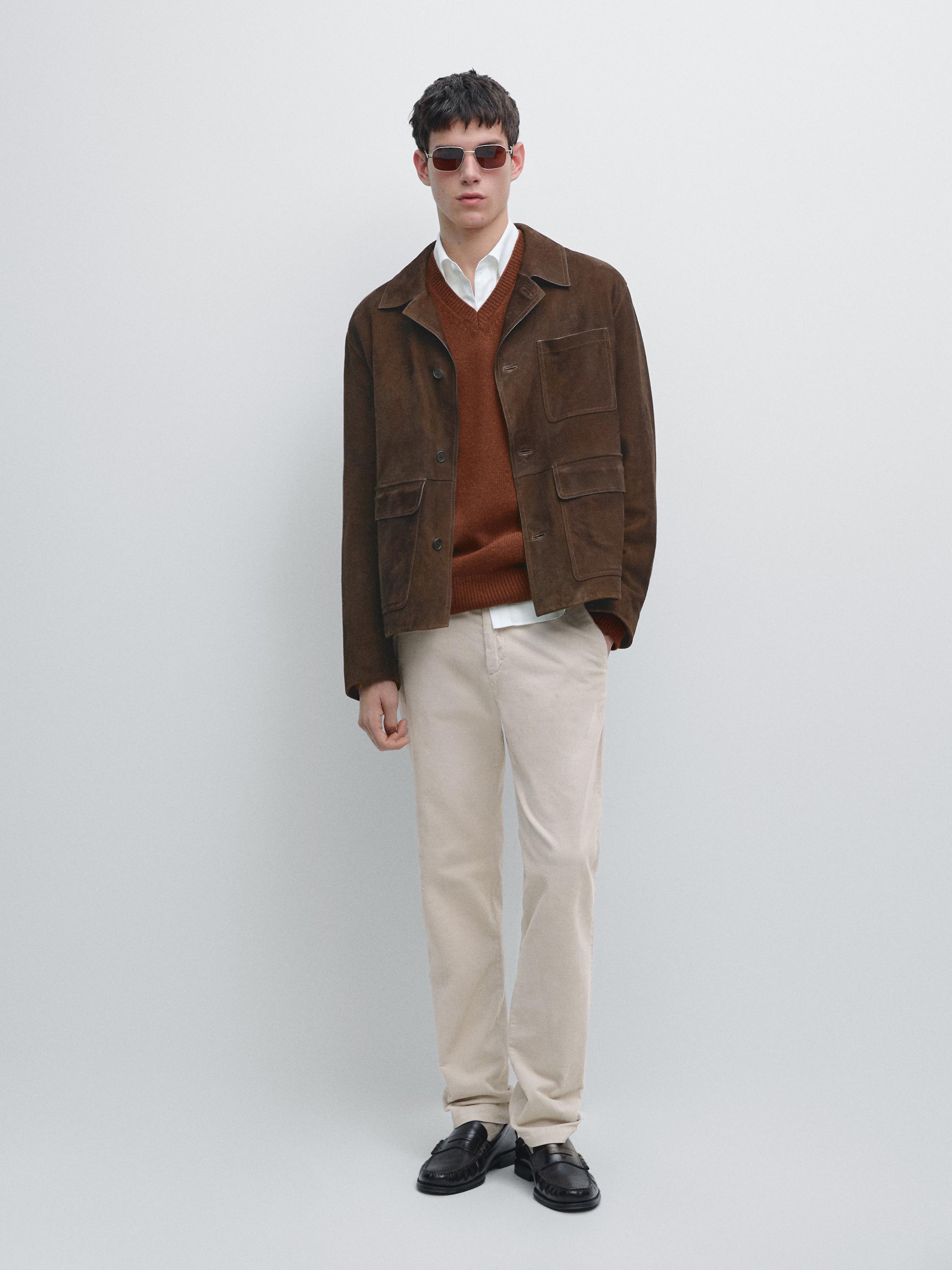 Chaqueta worker piel ante