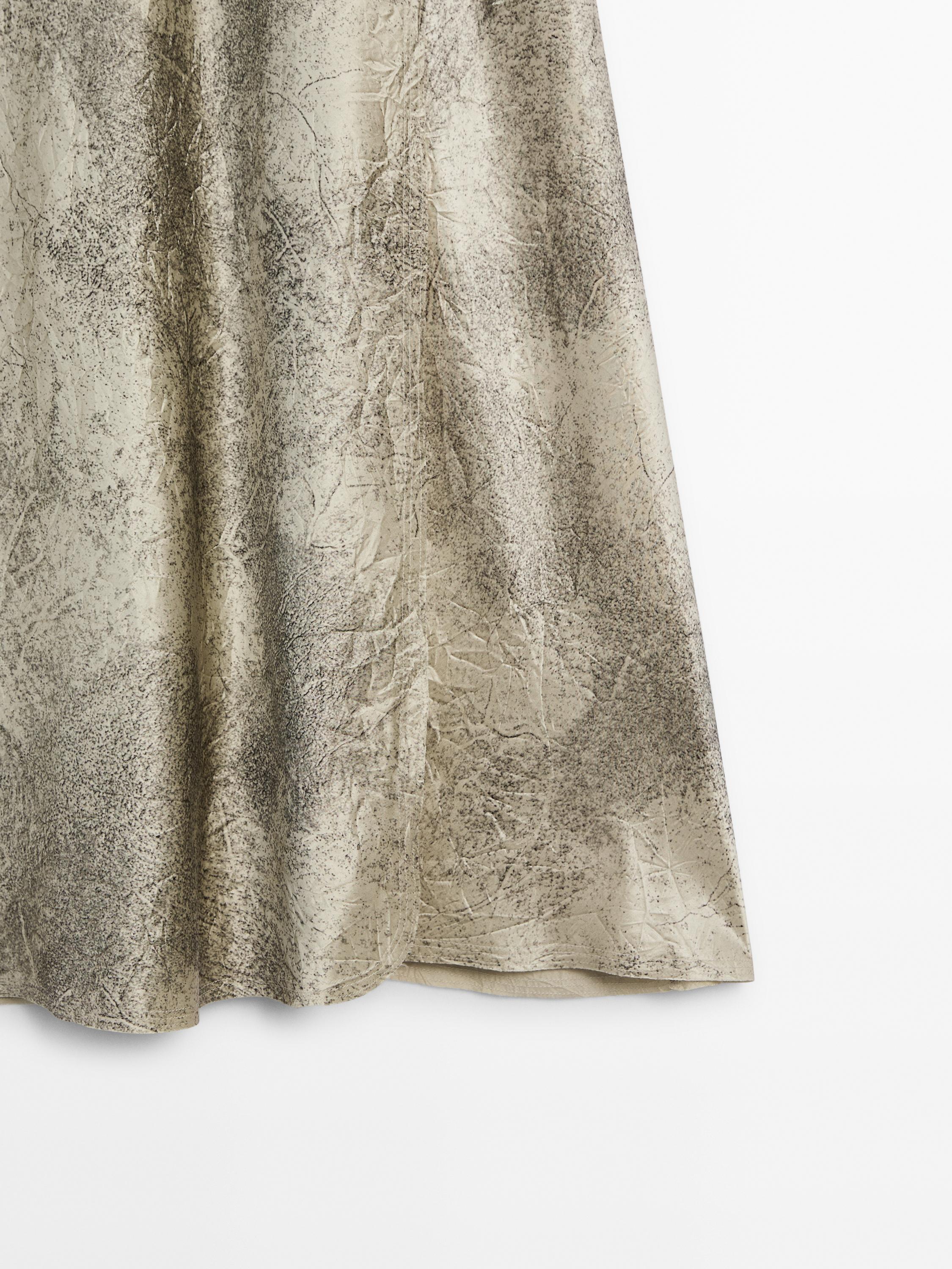 Satin lace skirt
