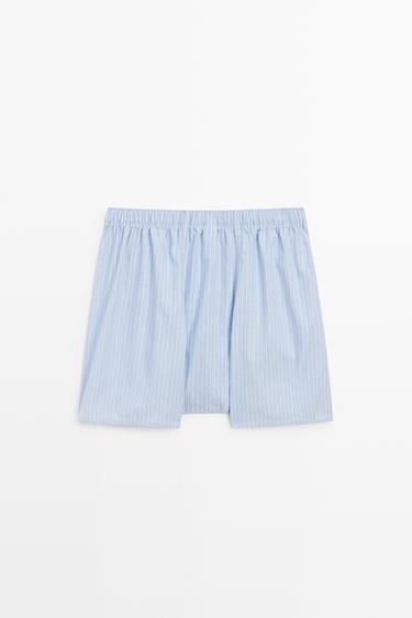 100% cotton striped boxers — SKY BLUE 3