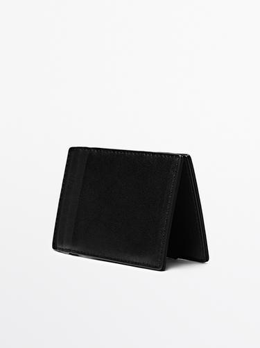 Nappa leather "magic" vertical wallet — BLACK 2
