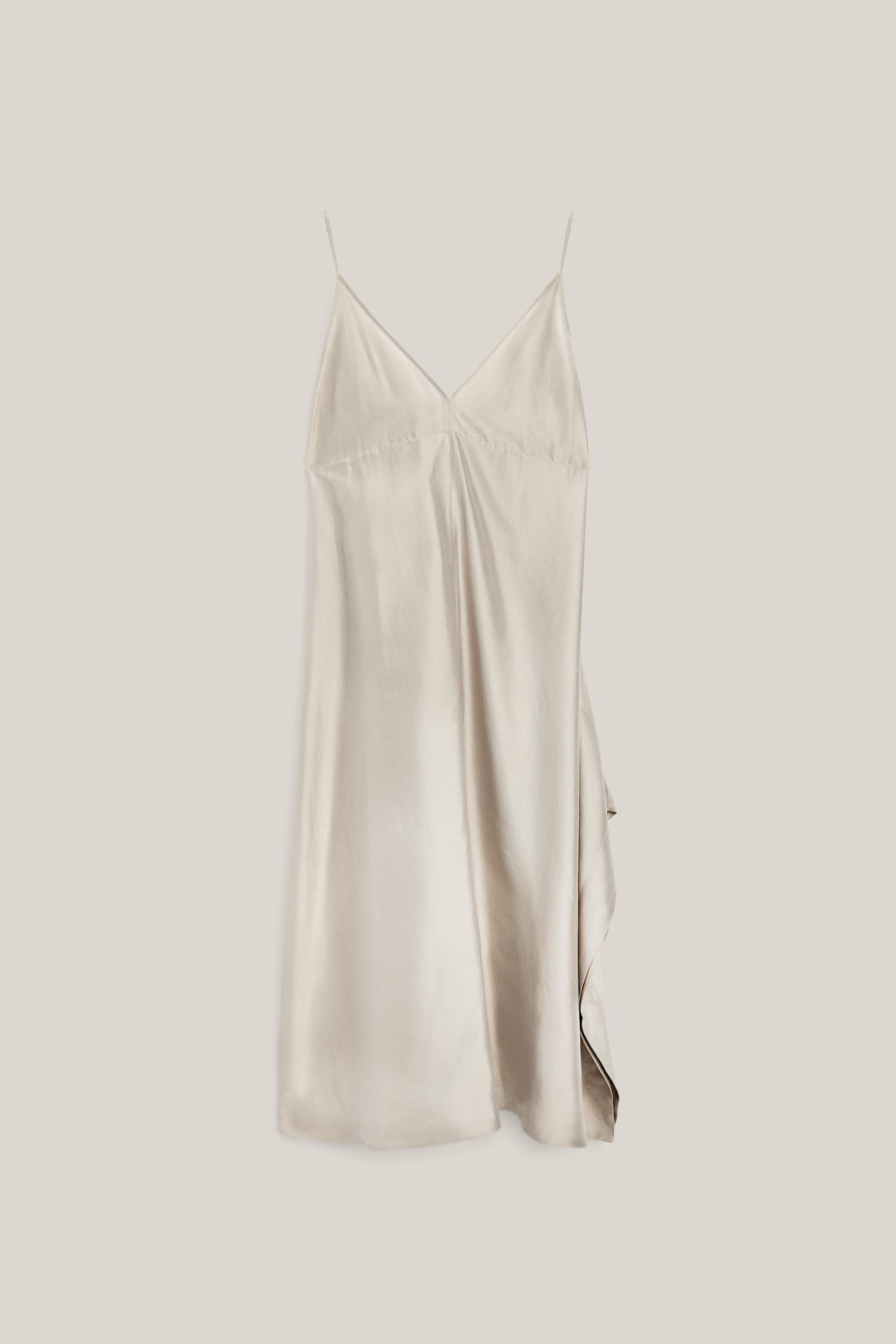 Midi slip dress with V-neckline - LIMITED EDITION