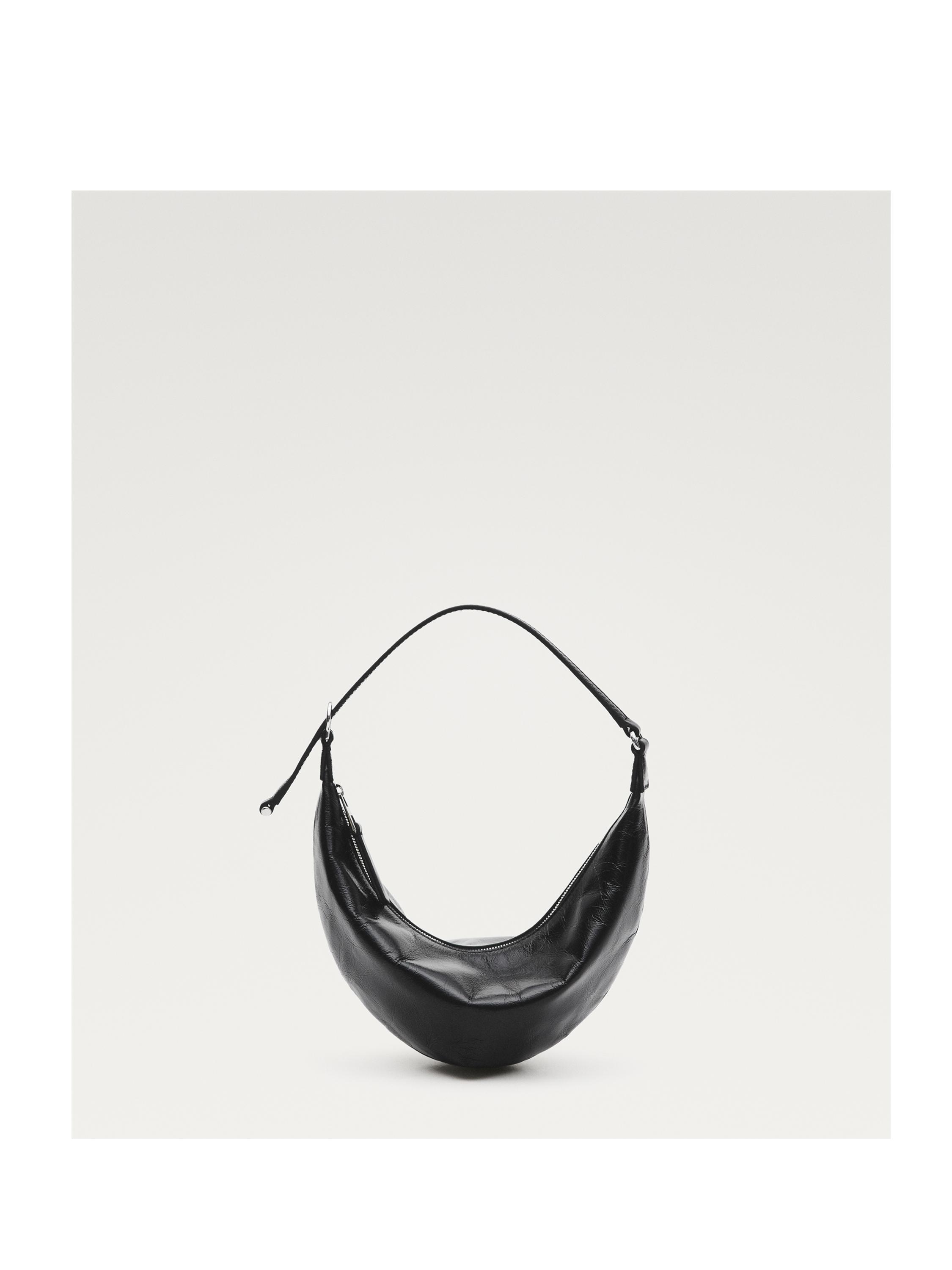 Nappa leather mini bag — BLACK