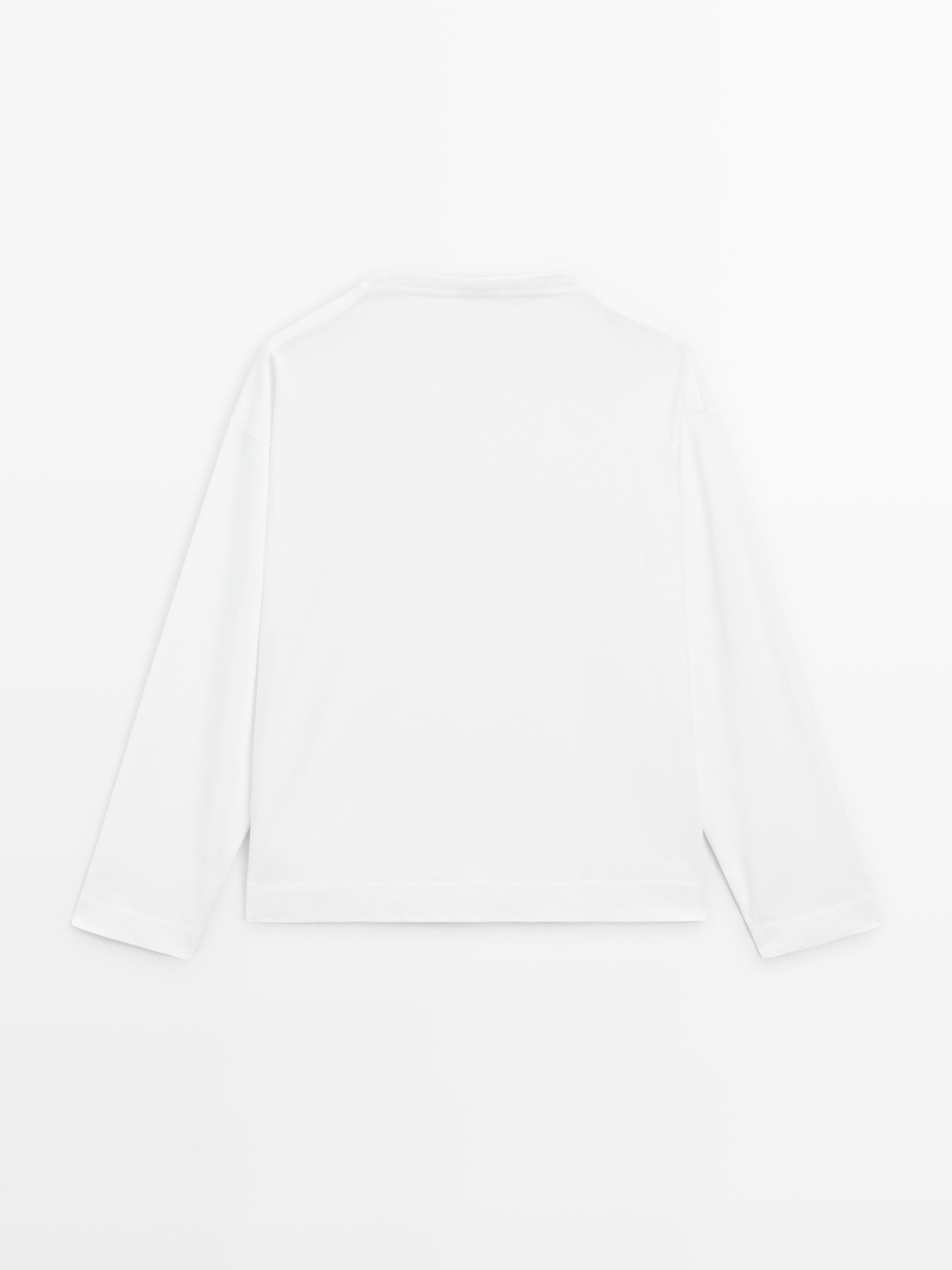 Толстовка из хлопка с длинными рукавами