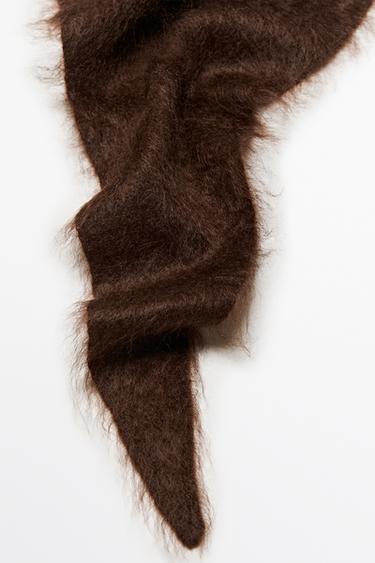 100% cashmere knit bandana — AUBERGINE 3