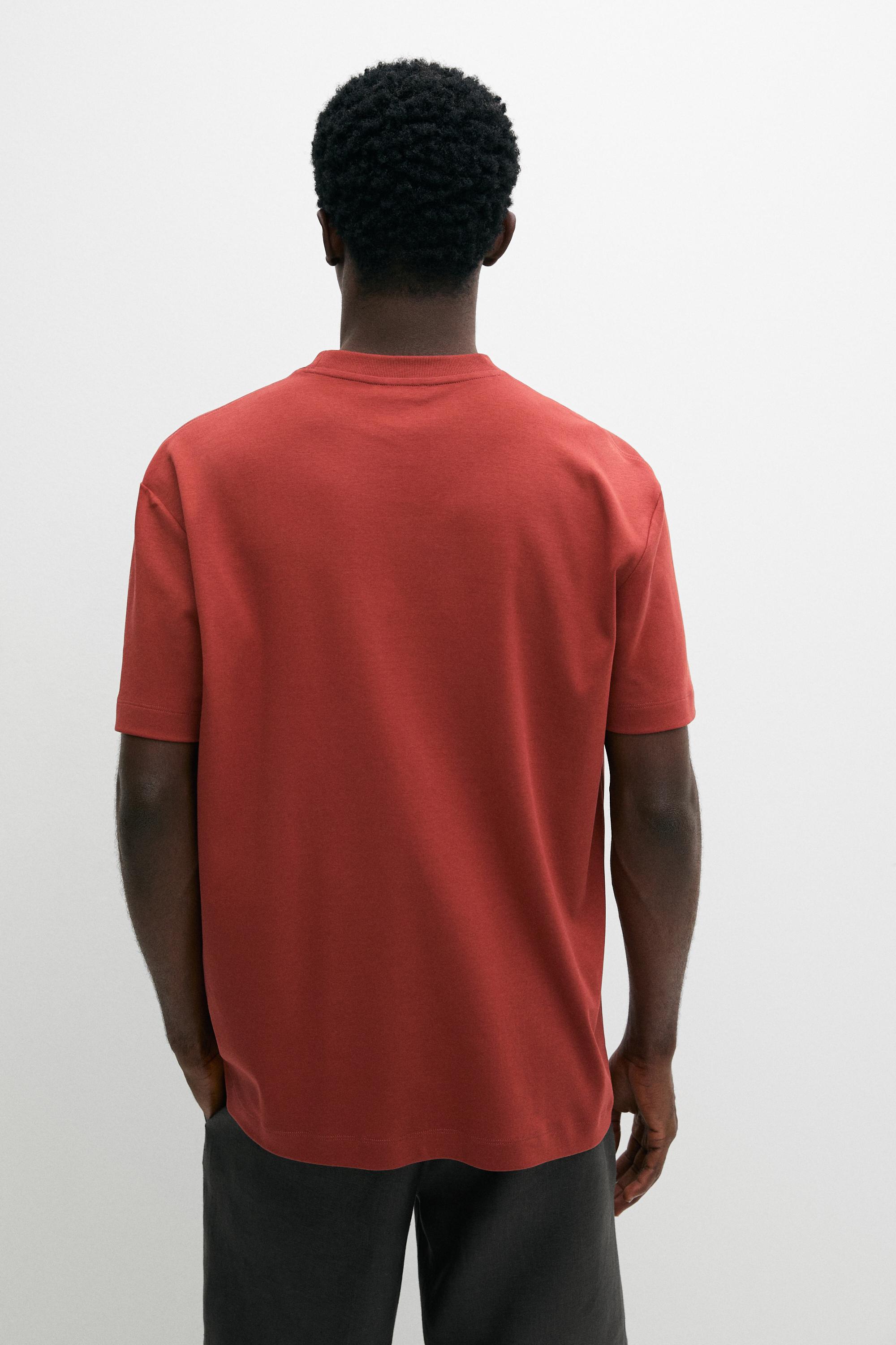 100% cotton short sleeve T-shirt — RUBY RED