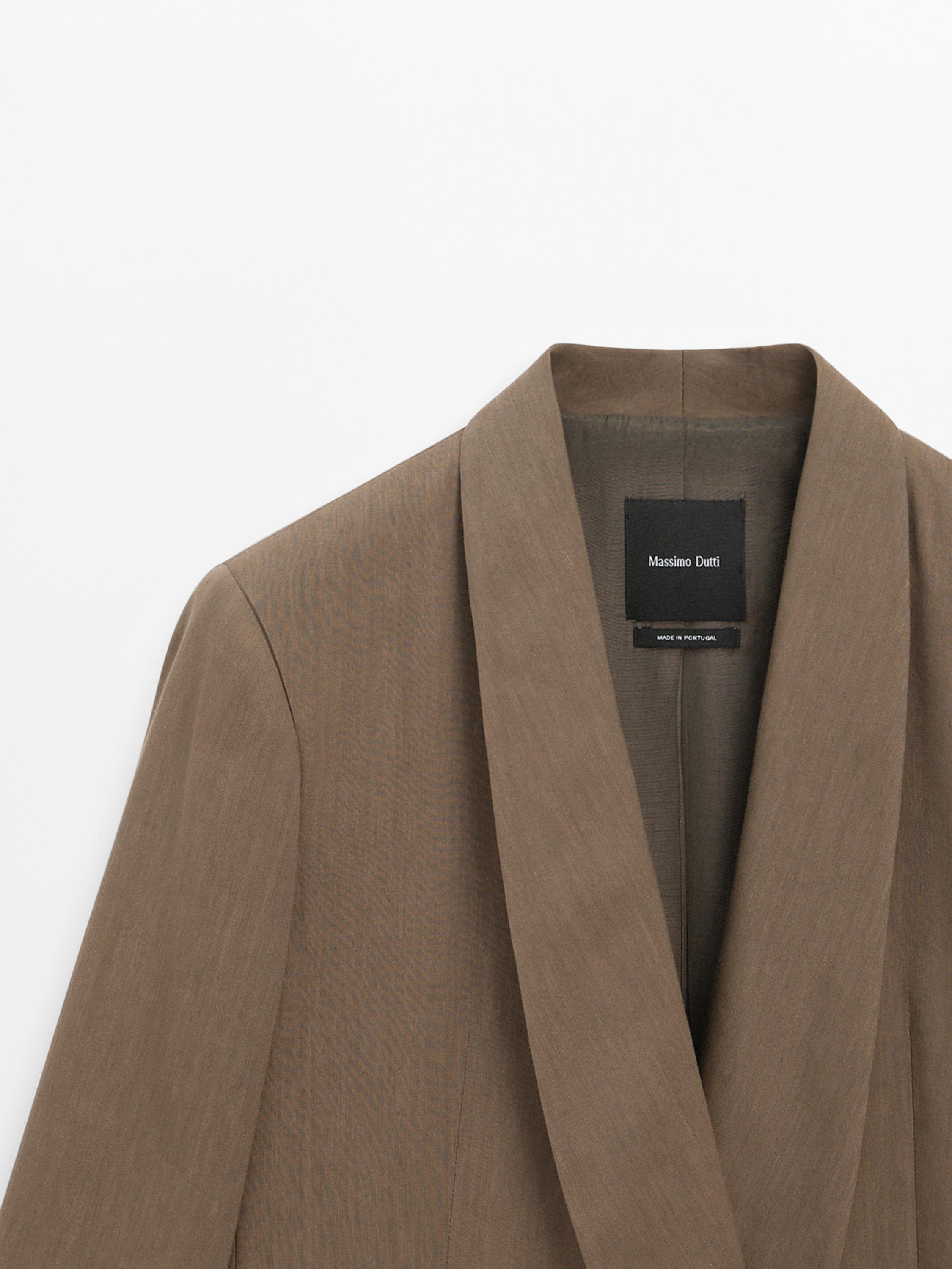 Linen blend dinner jacket
