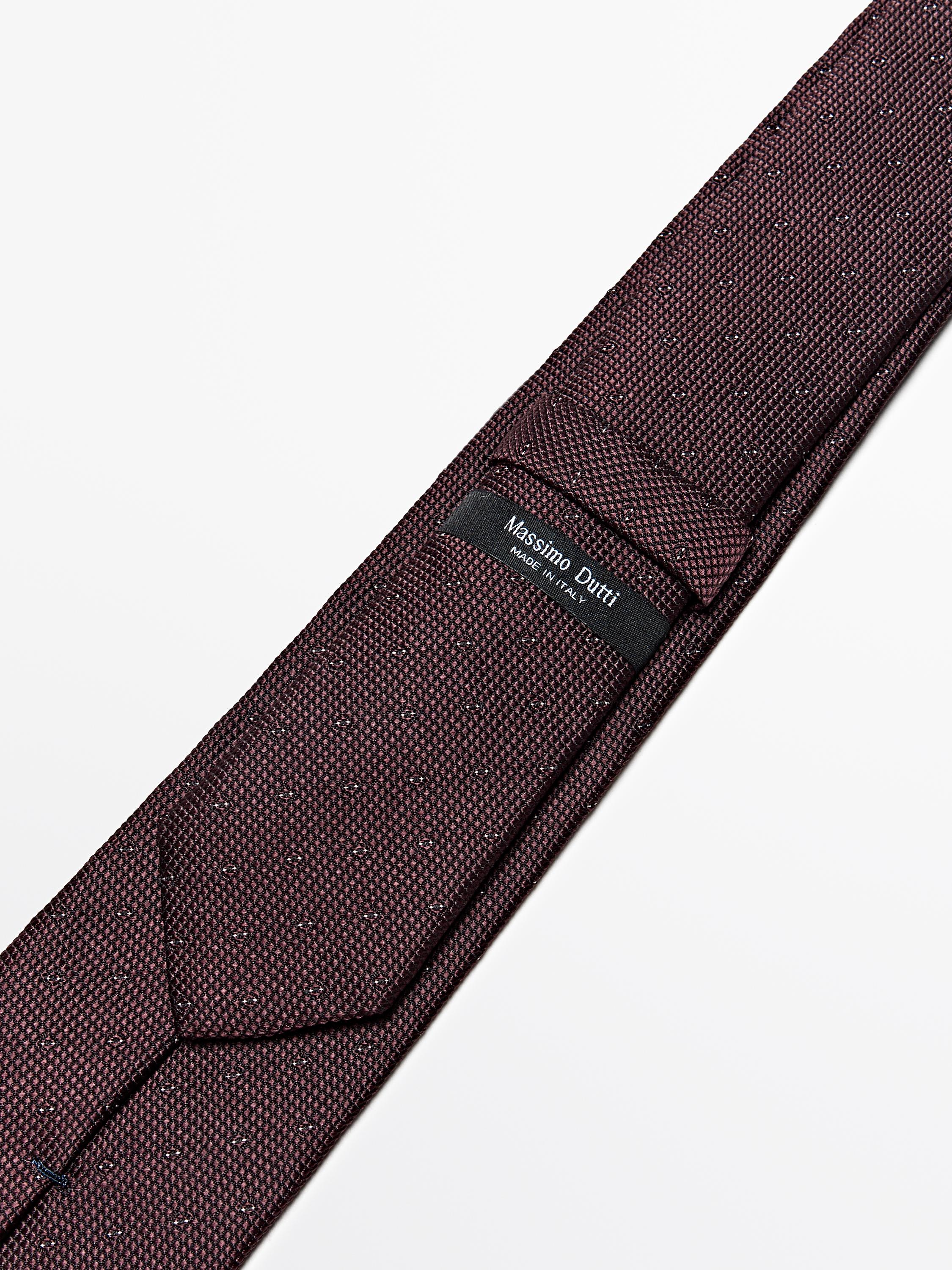100% silk tie — MAROON