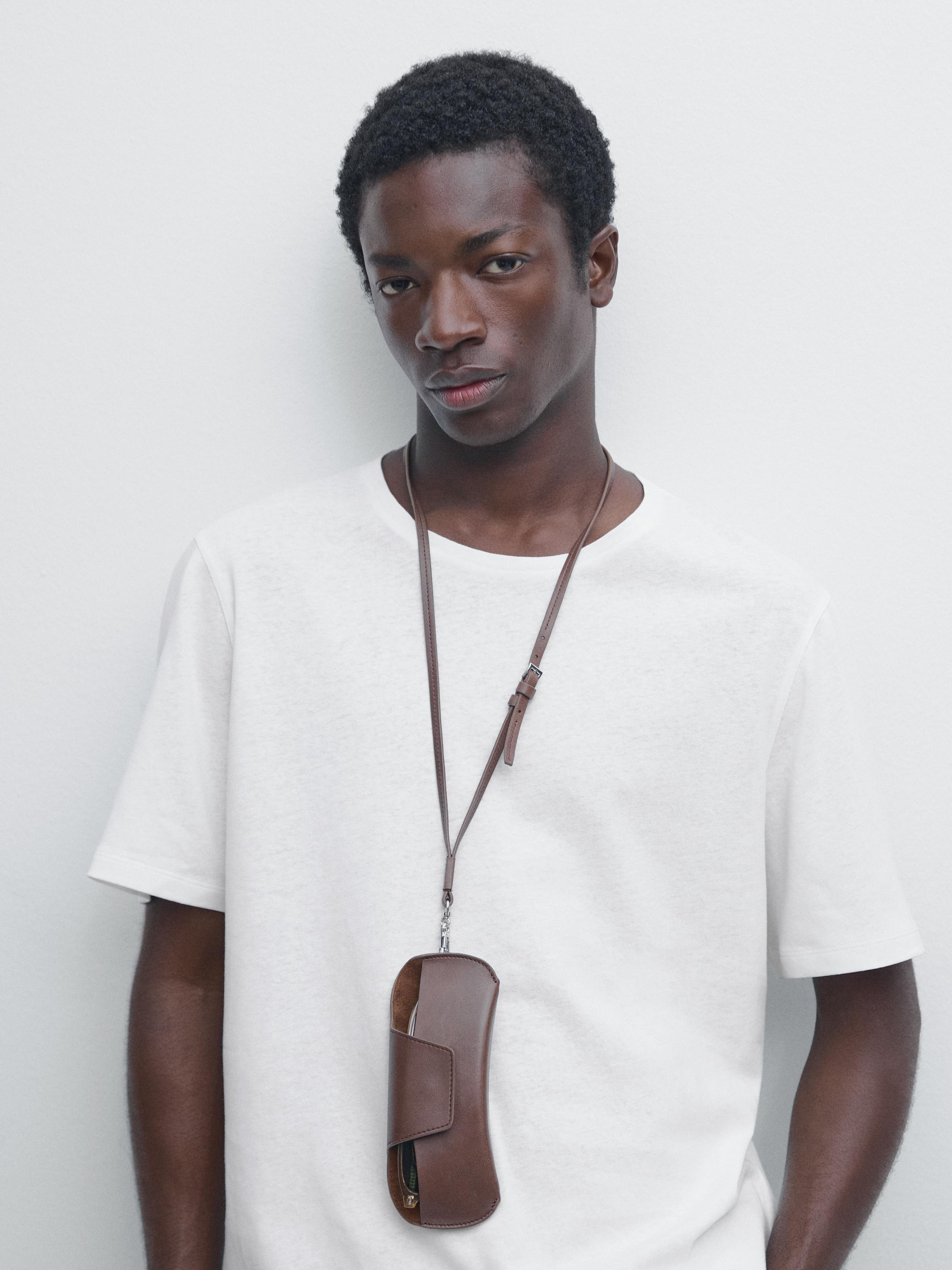 Short sleeve linen and cotton T-shirt — Off white