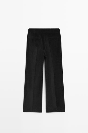 Palazzo corduroy pants — BLACK 6
