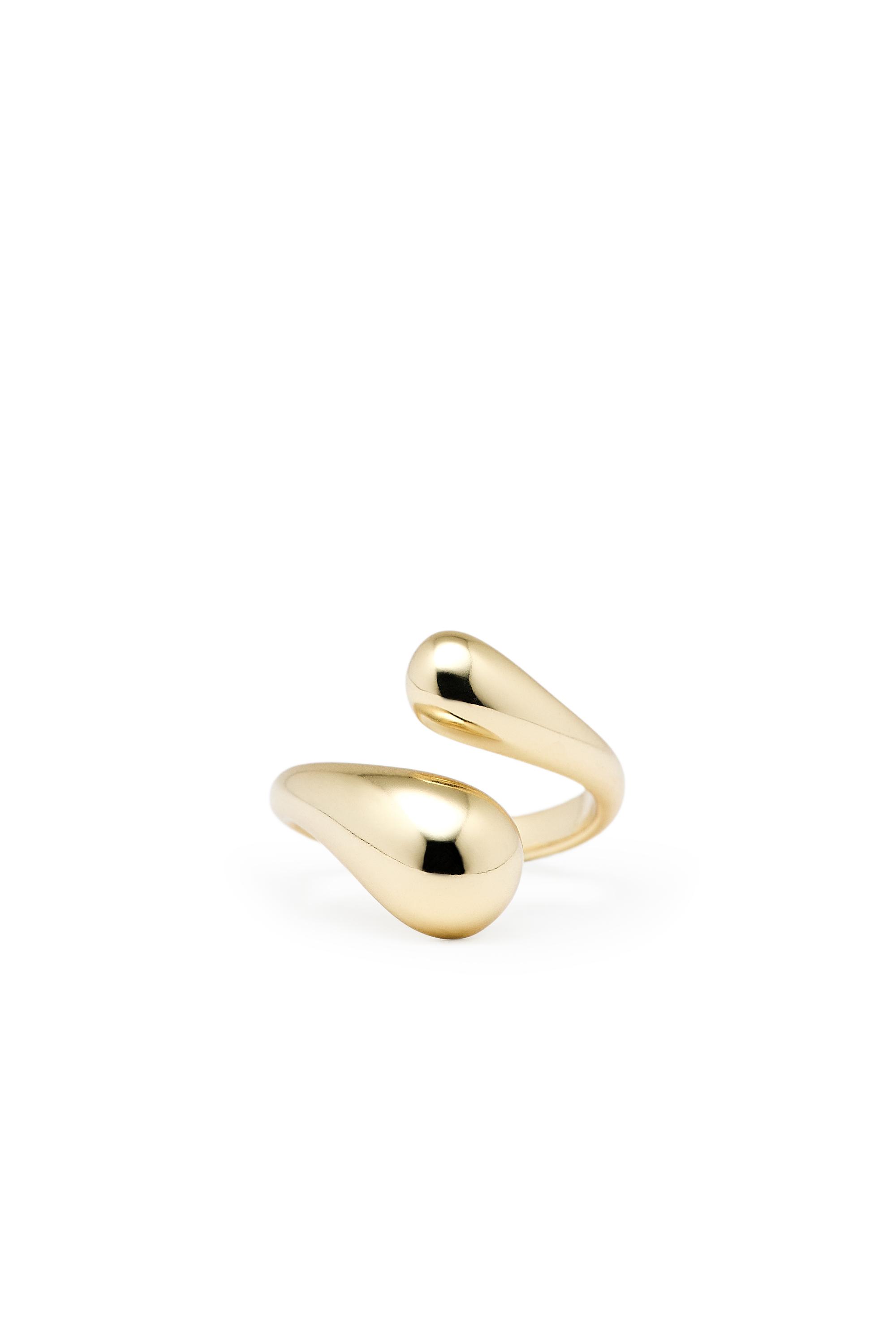 Double teardrop ring — GOLDEN