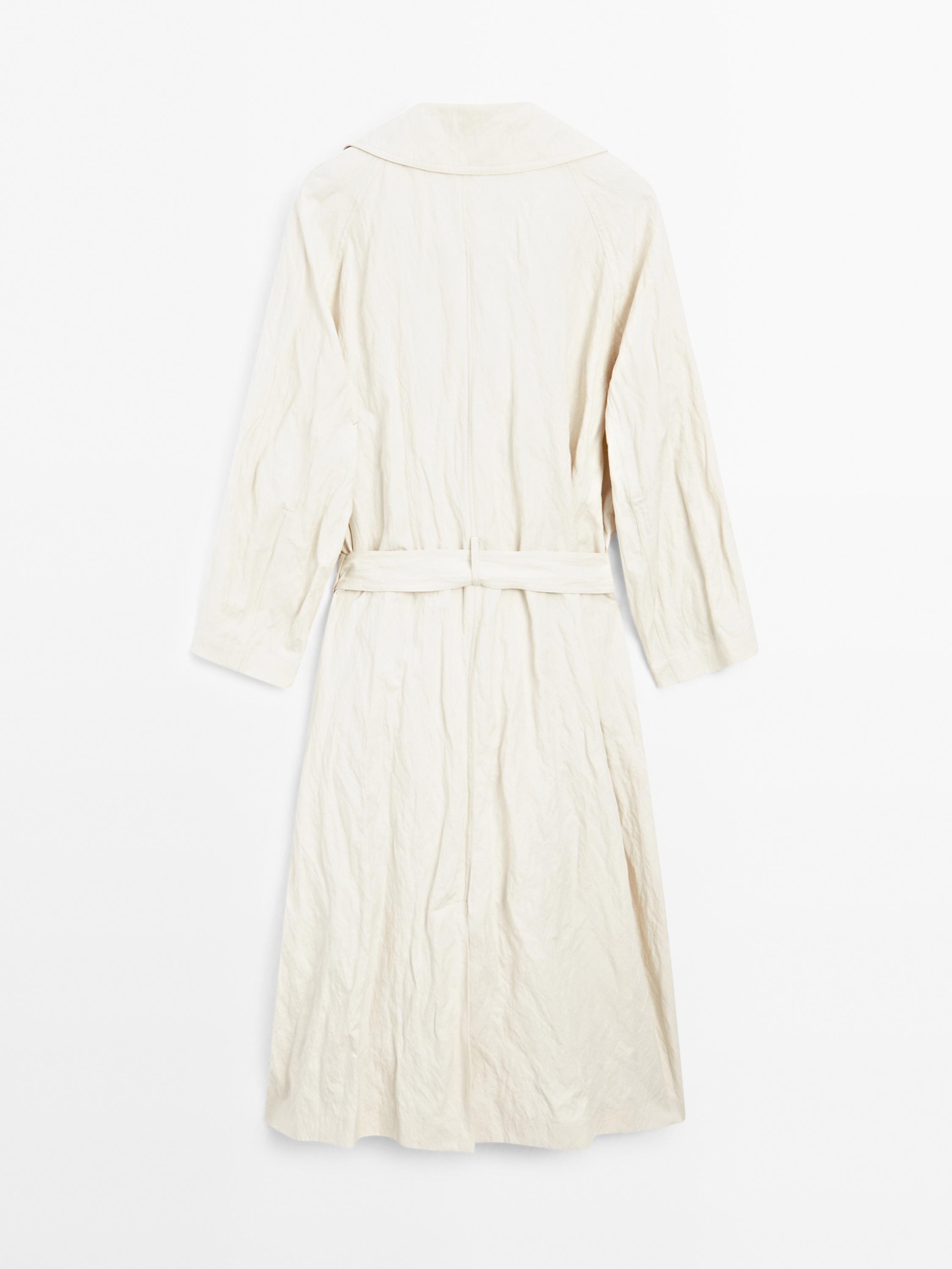 Long voluminous cotton blend trench coat - Limited Edition