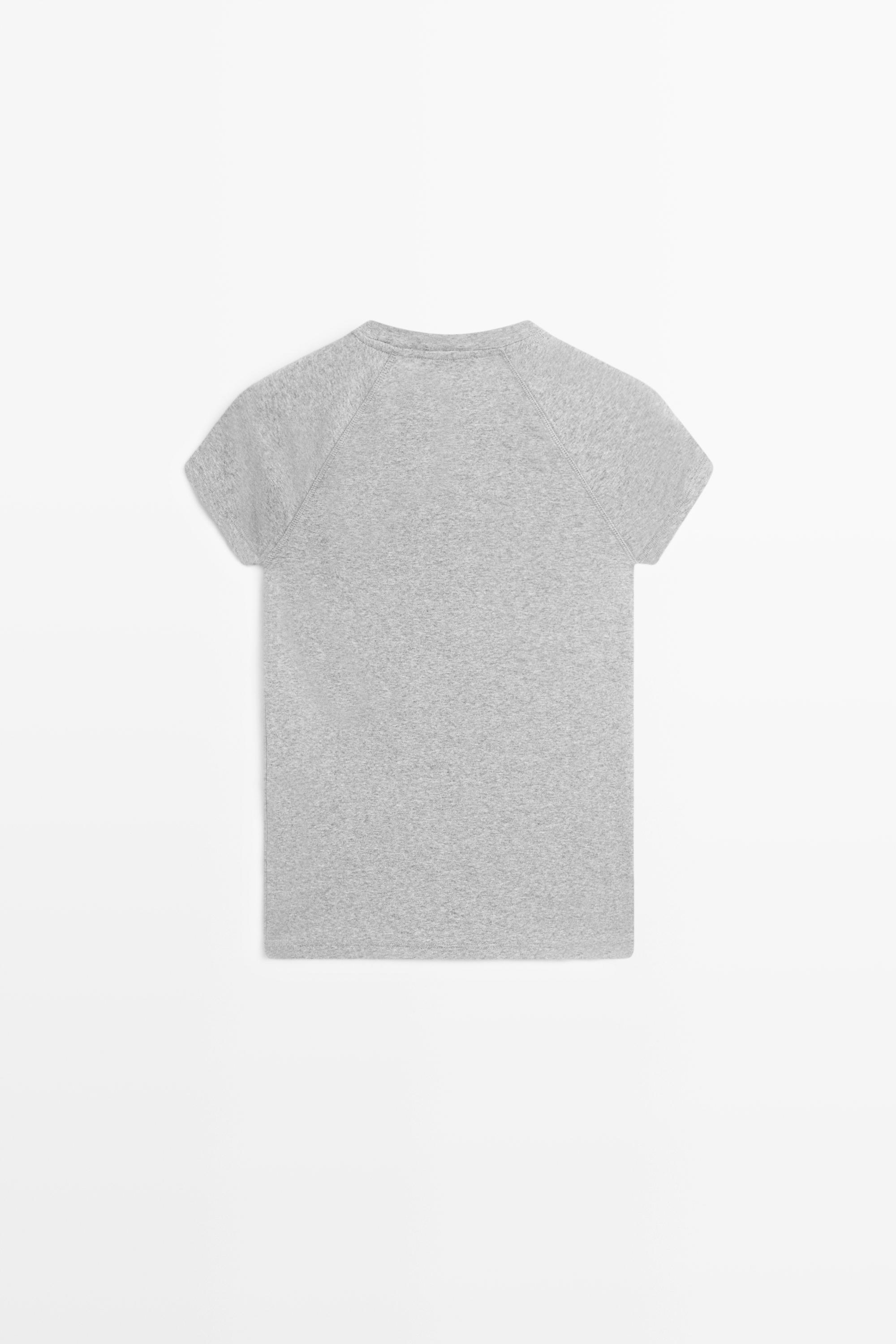 Short Sleeve Raglan T-Shirt — GREY
