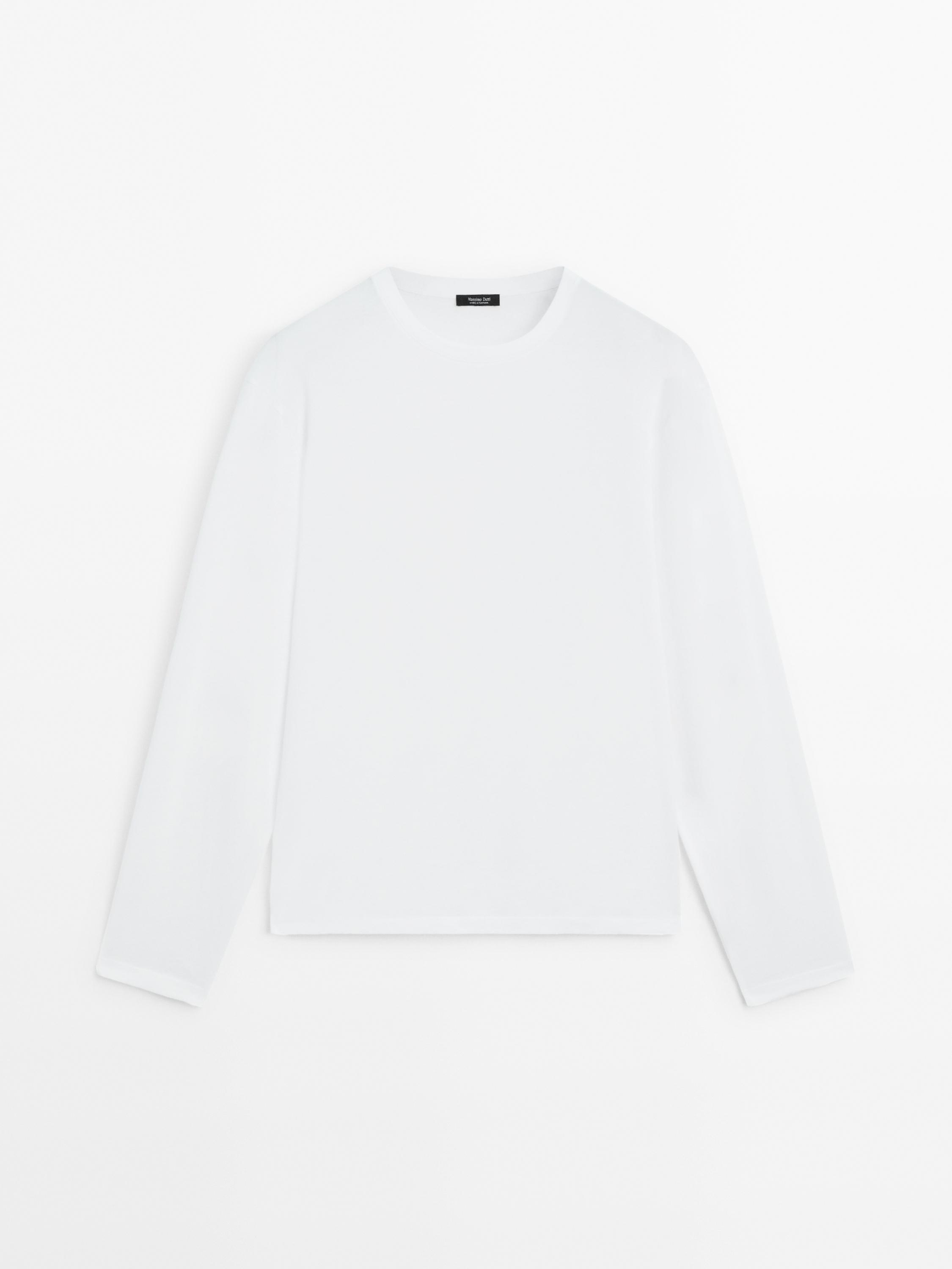Long sleeve 100% cotton t-shirt