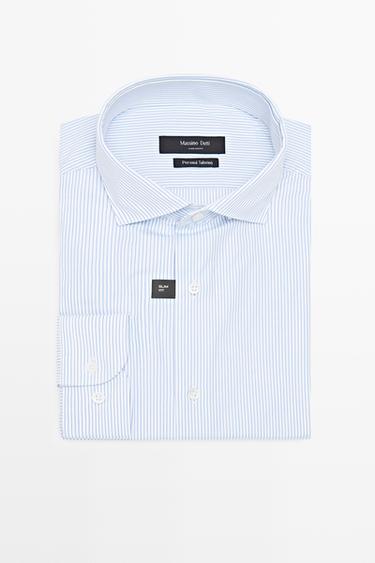 100% Cotton Striped Shirt — WHITE 5