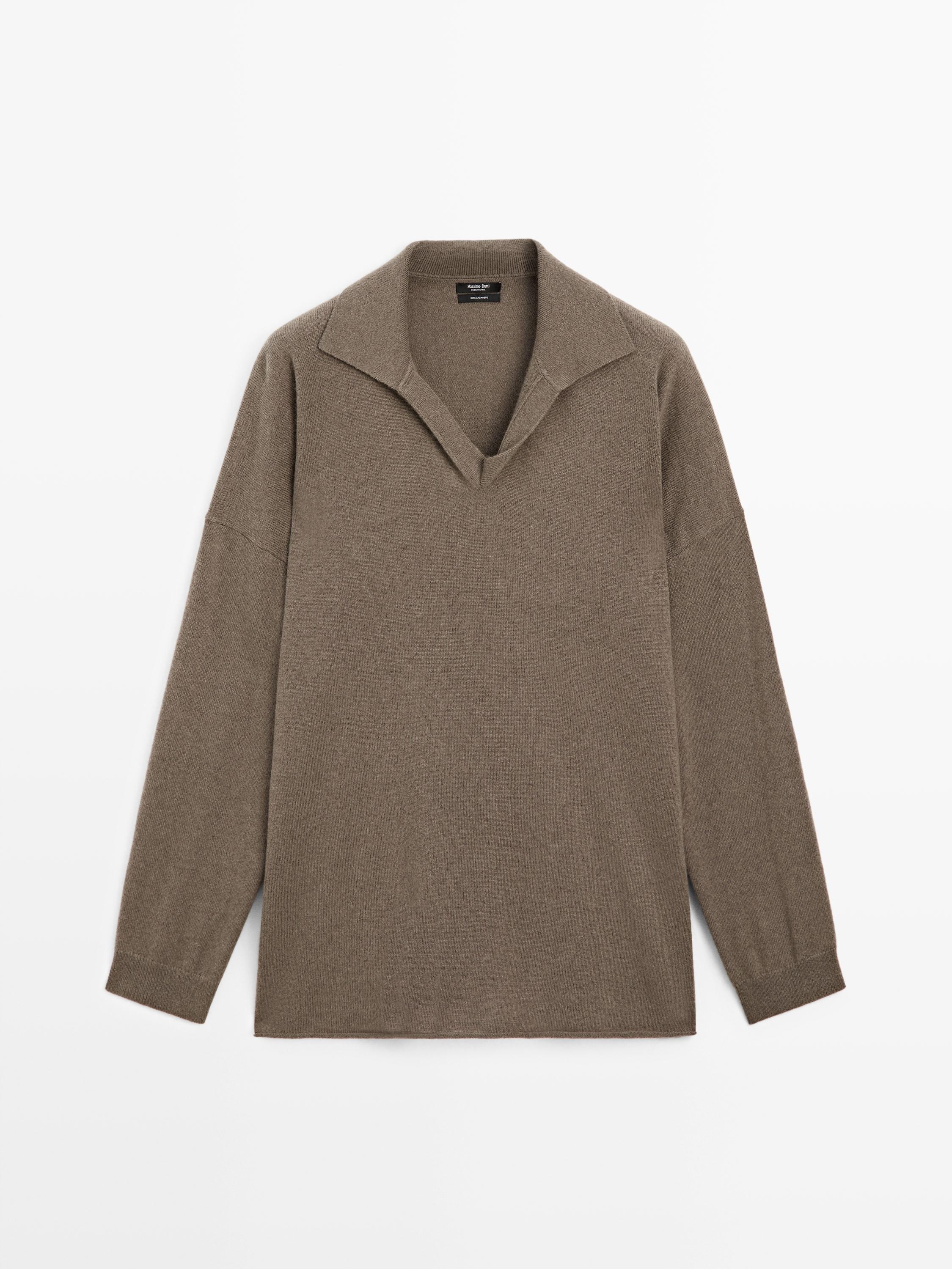 Pulovër e gjerë e thurur 100% kashmir