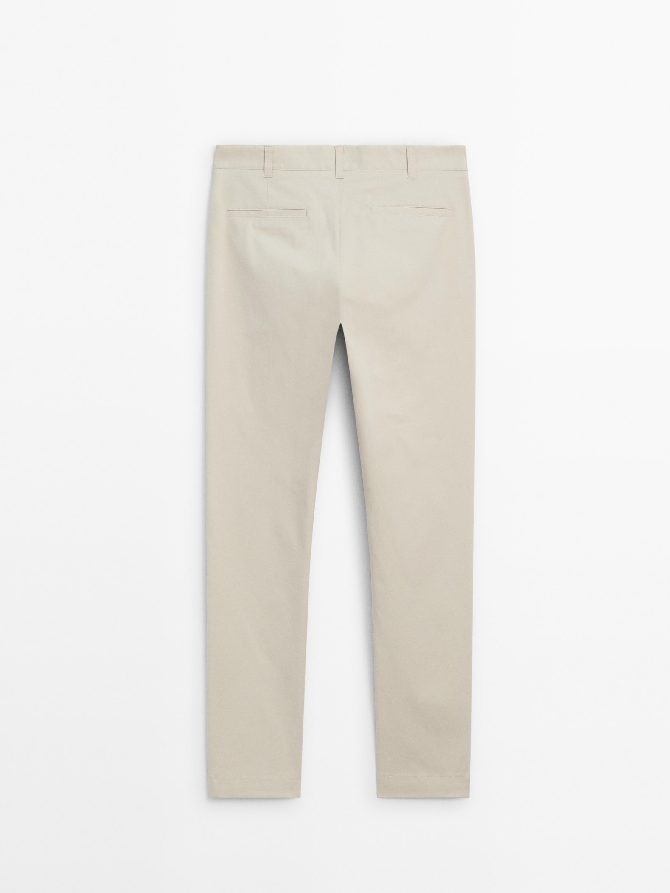 Galtzak, kotoi-nahasketadun ehunezkoak, slim fit