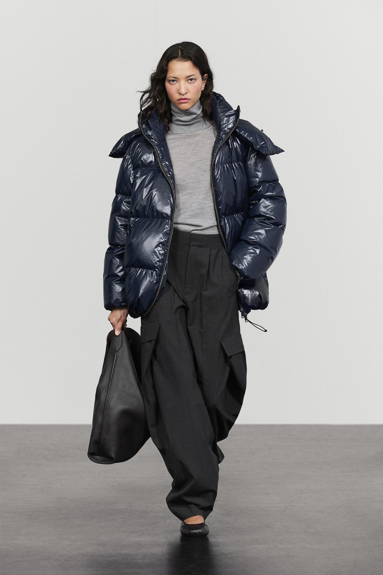 Shiny down jacket — Blue