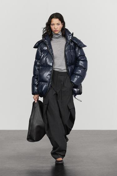 Shiny down jacket — Blue 1