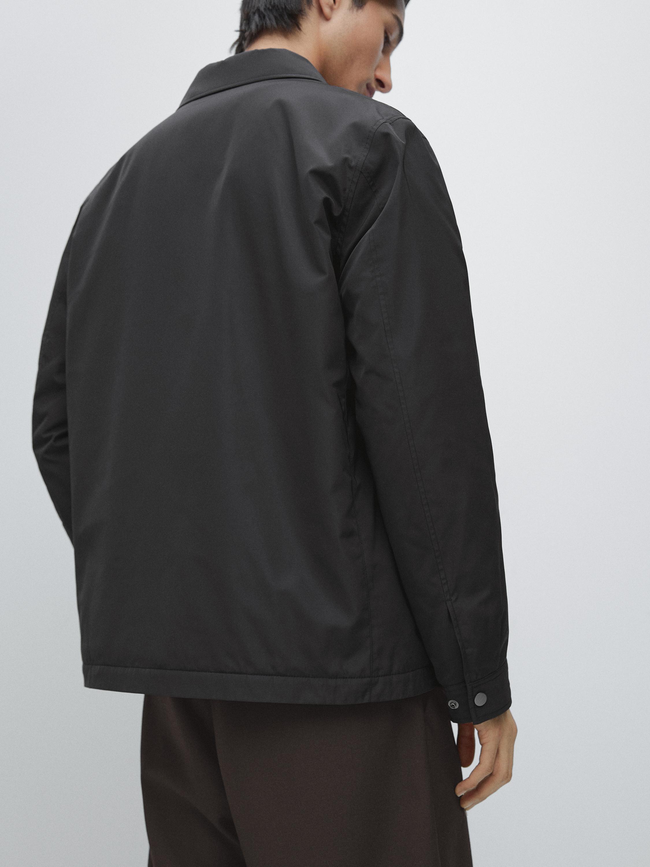 Water-repellent overshirt with pockets — DARK NAVY