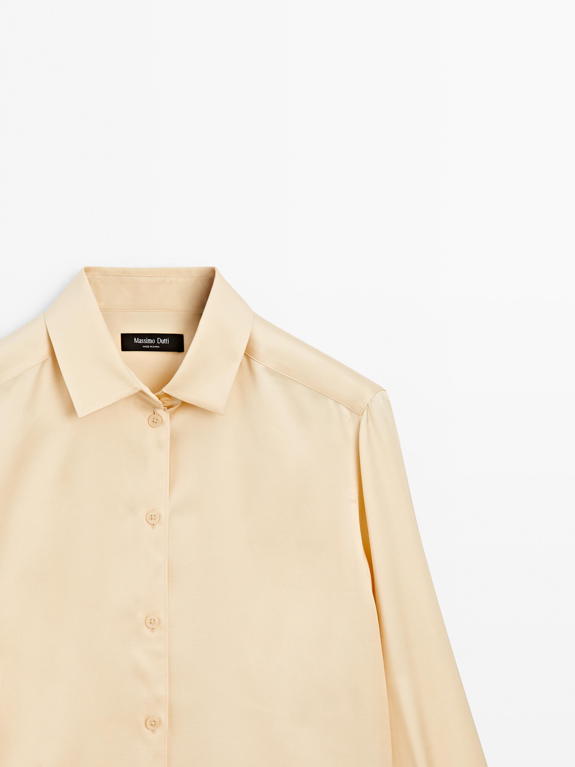 Flowing satin shirt