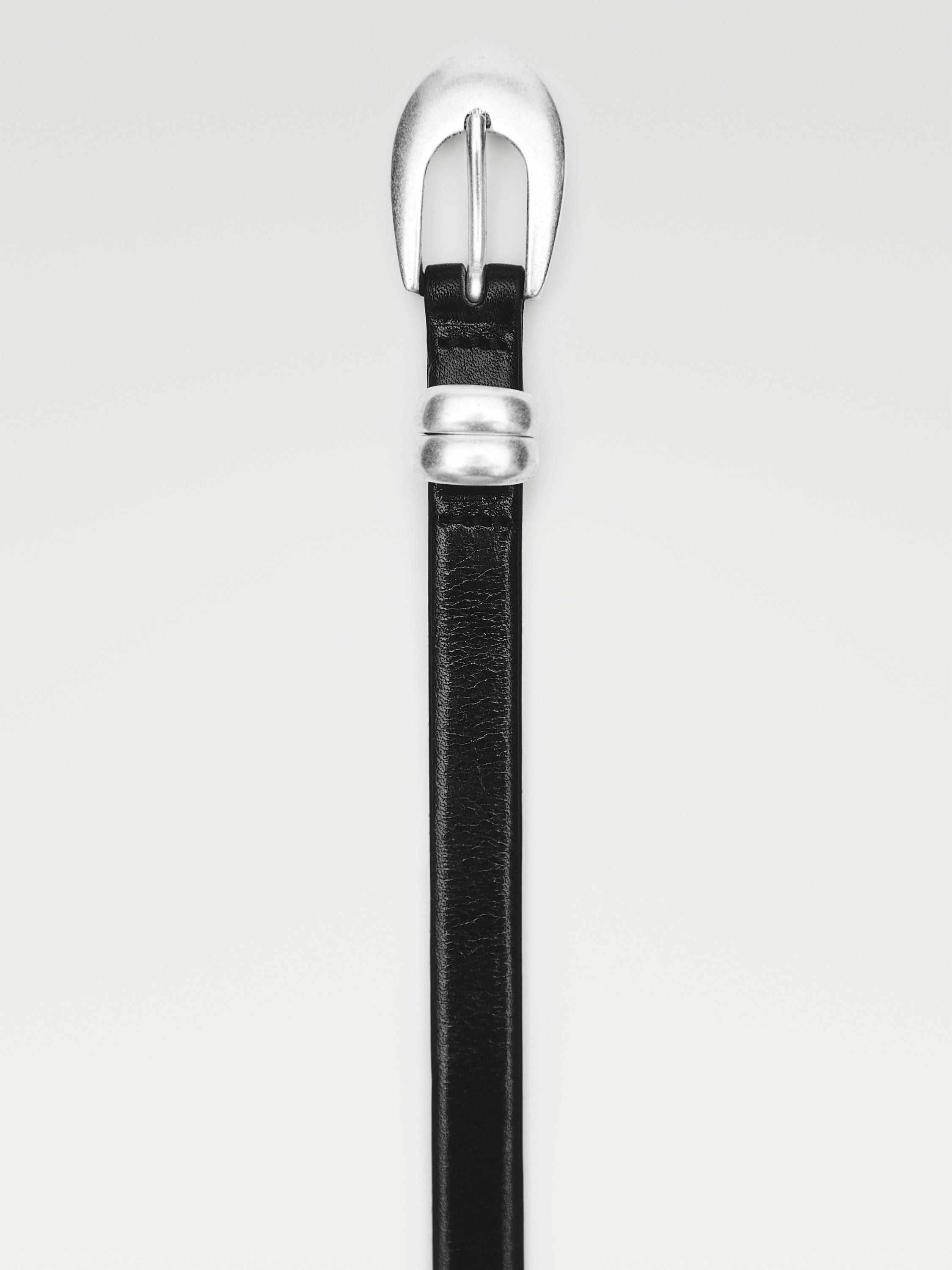 Ремень из кожи наппа с овальной пряжкой