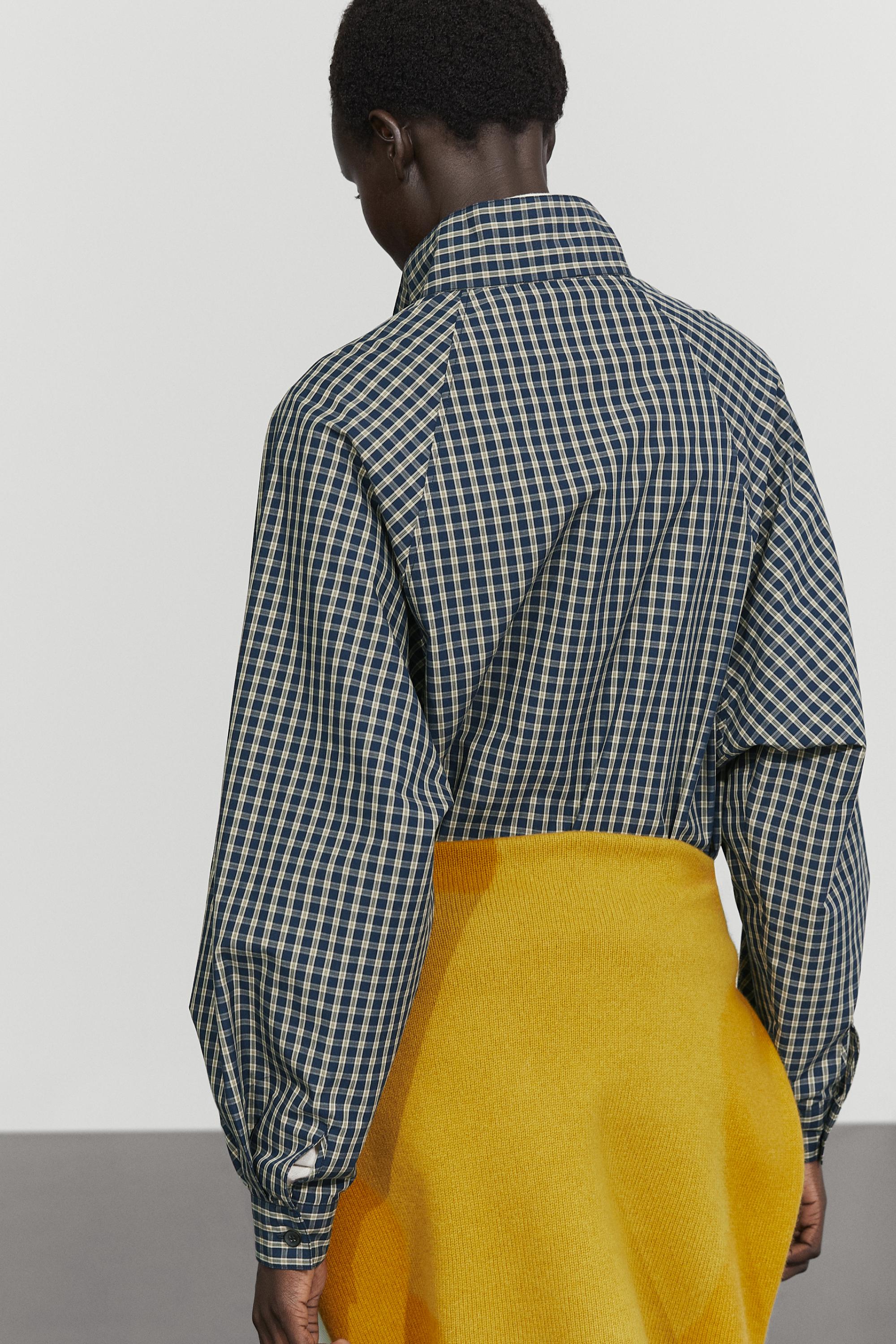100% cotton check shirt — BLUE
