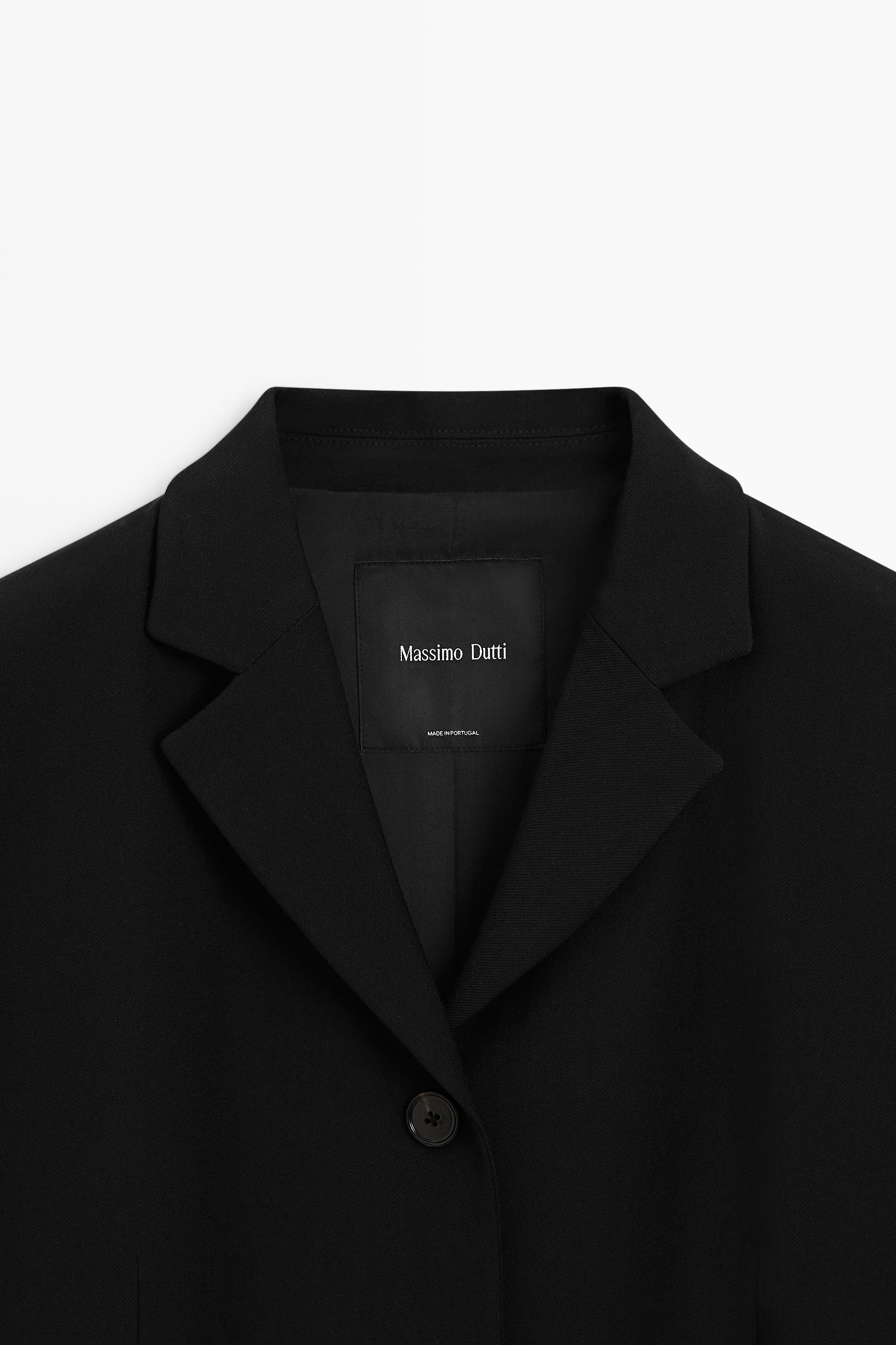 Wool blend coat — BLACK
