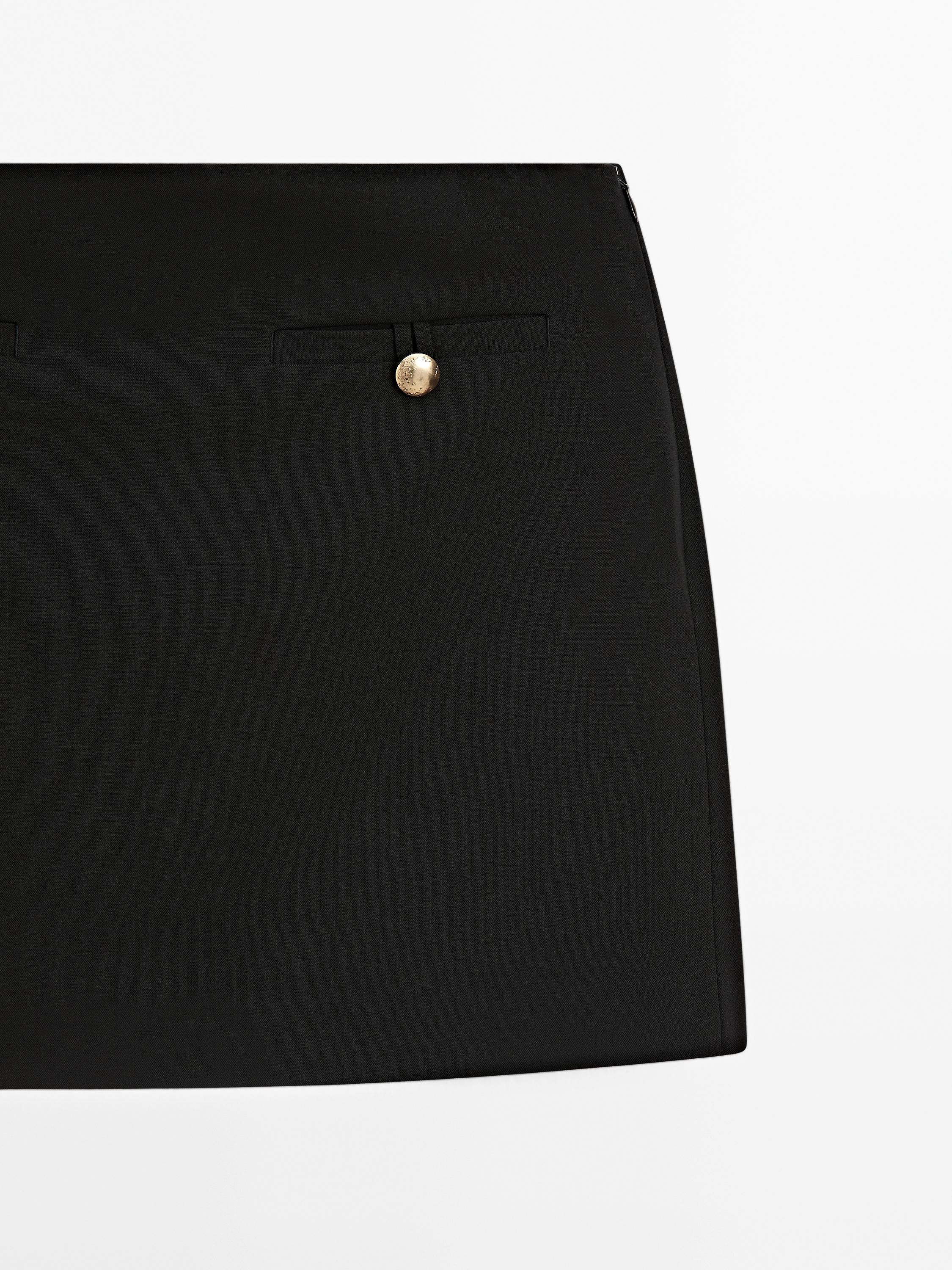 Button-up mini skirt