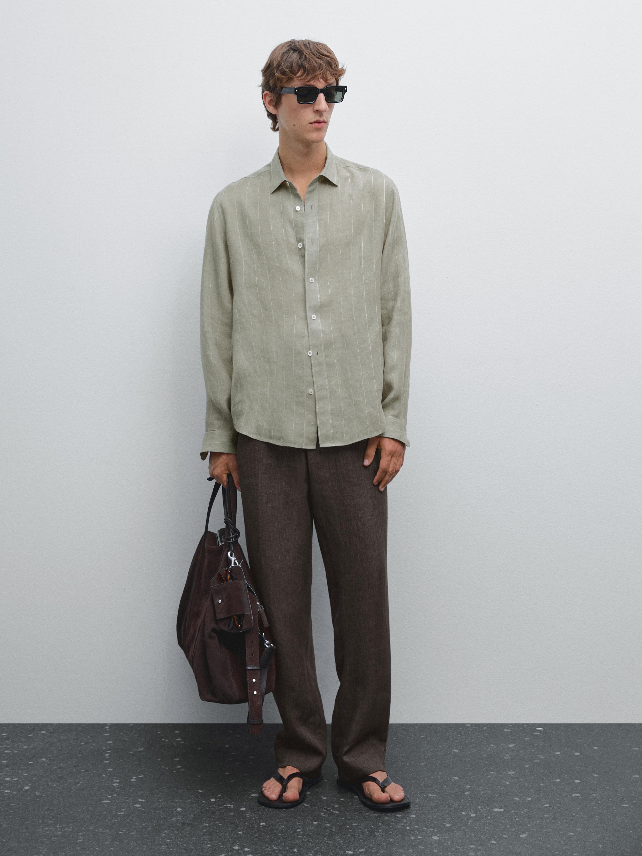 Camicia a righe regular fit