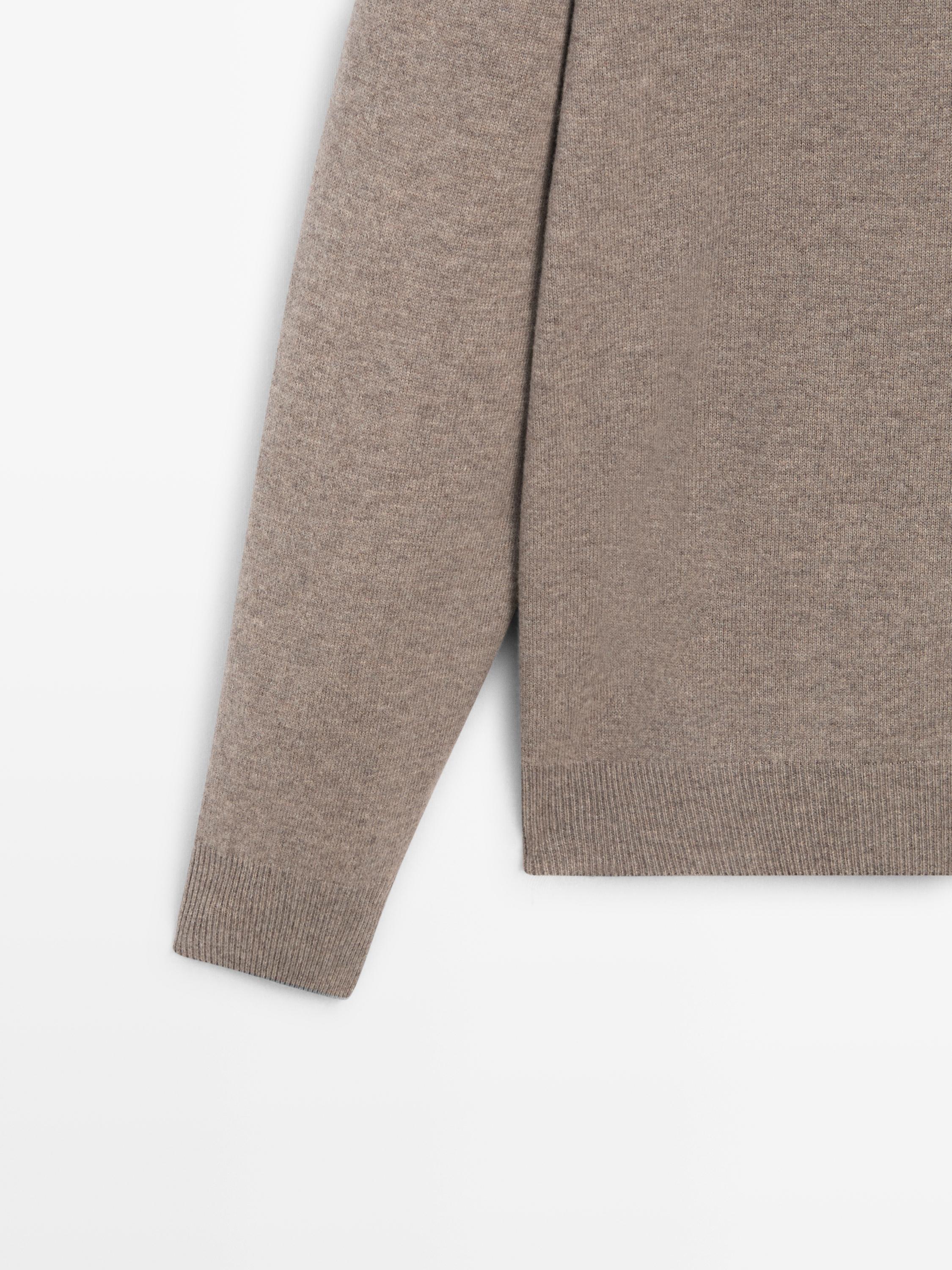 100% wool knit sweater — MINK