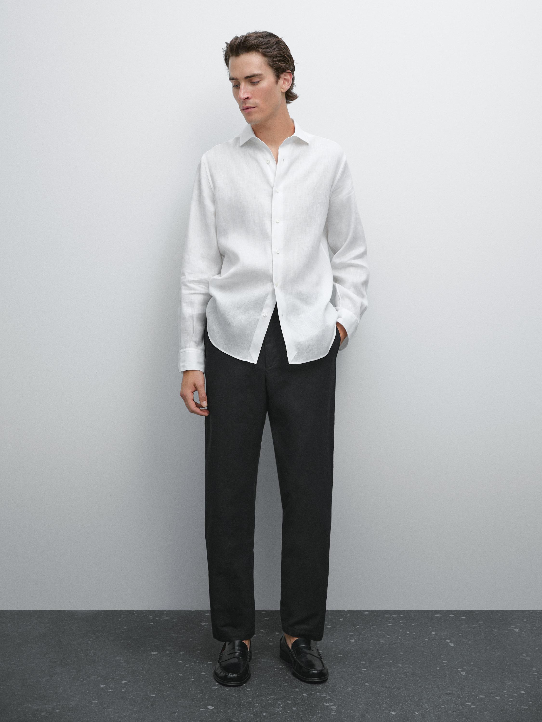 Chemise slim 100 % lin