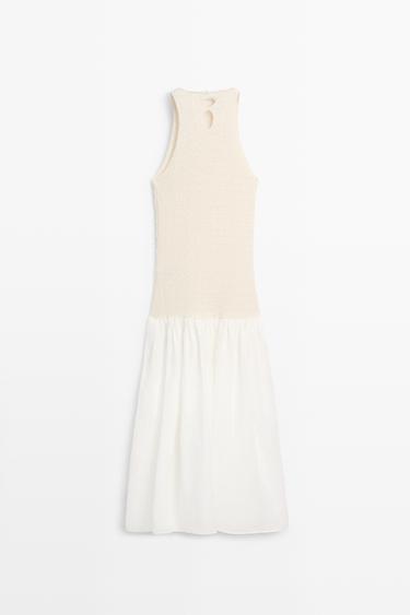 Combined halter midi dress — CREAM 6