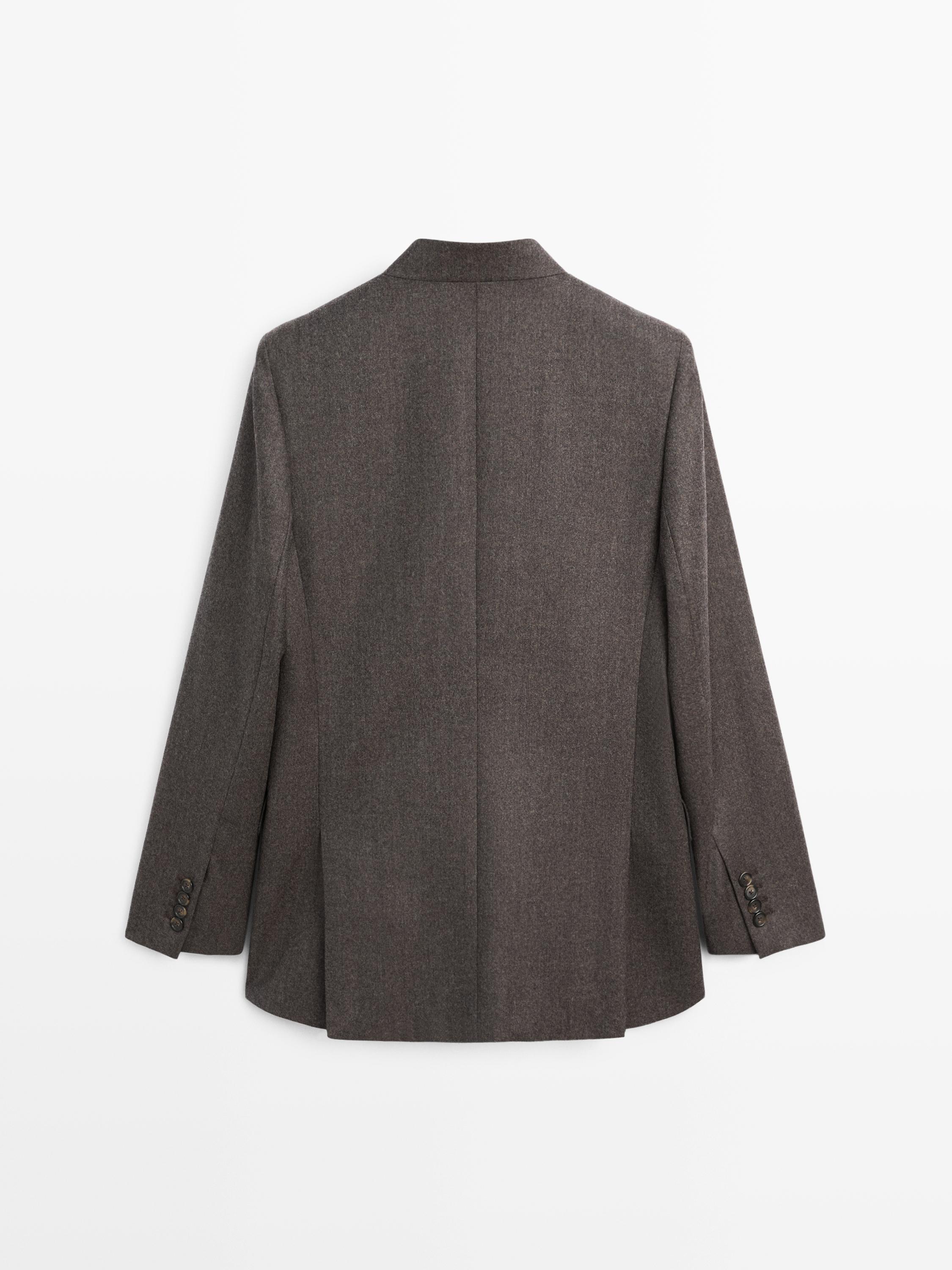 Veste de tailleur chinée 100 % laine
